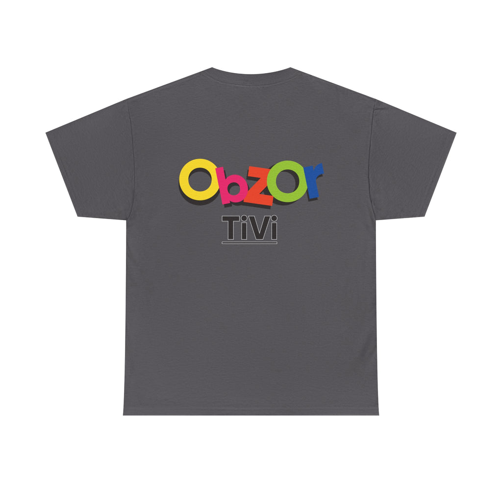 T-Shirt — Colorful "Obzor TiVi" Logo Tee