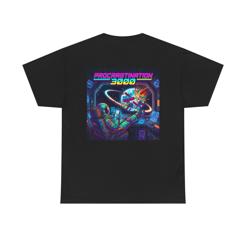T-Shirt — "Procrastination 3000" Retro Futuristic Space Tee