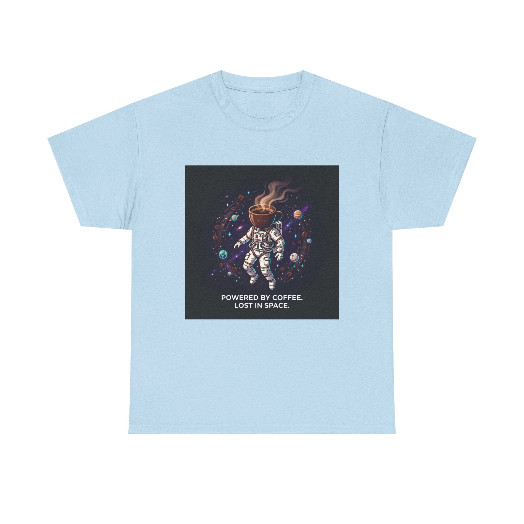 Astronaut Coffee T‑Shirt — "Powered by Coffee, Lost in Space" Space Tee