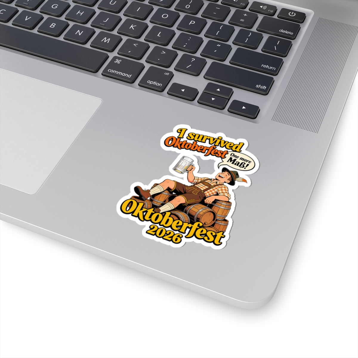 Oktoberfest Sticker — "I Survived Oktoberfest" Vintage Beer Mug Design