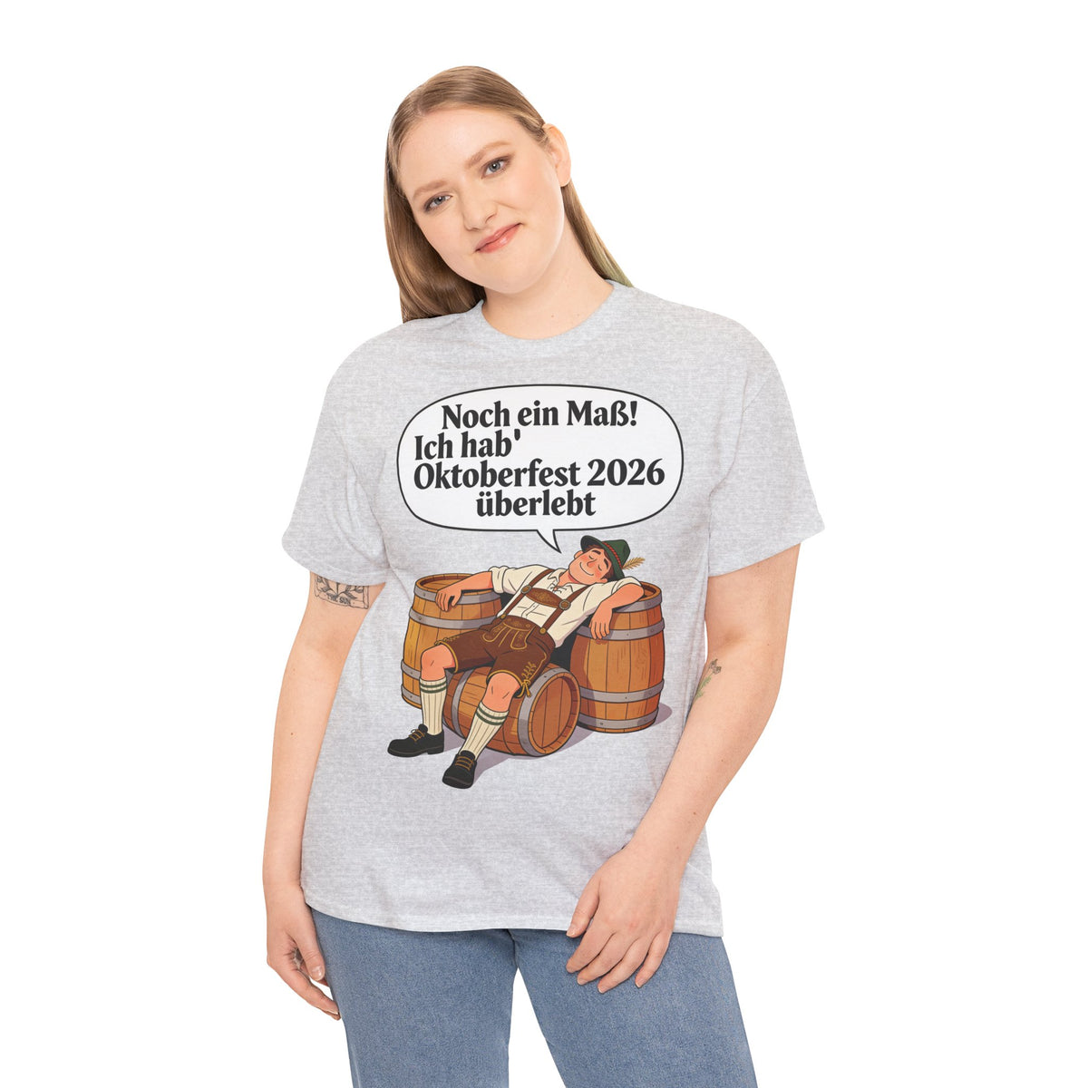 Oktoberfest 2026 T-Shirt – „Noch ein Maß! Ich hab' Oktoberfest 2026 überlebt“ Beer-Festival-Shirt