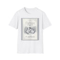 T-Shirt — "Оловянная свадьба" 10 лет: Серебряные кольца и цветы — Юбилейная футболка