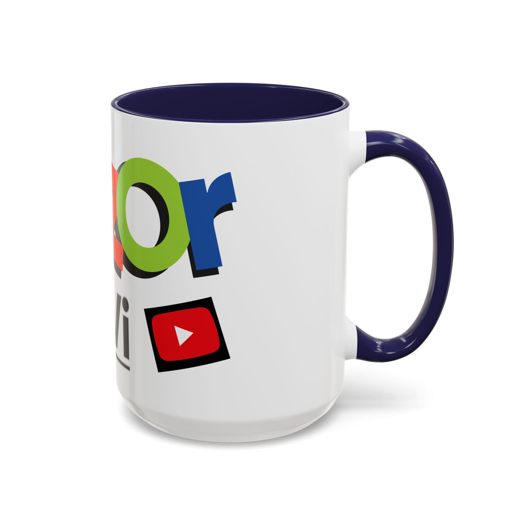 Accent Coffee Mug Obzor TiVi — Colorful YouTube Creator Logo Design (11/15 oz)