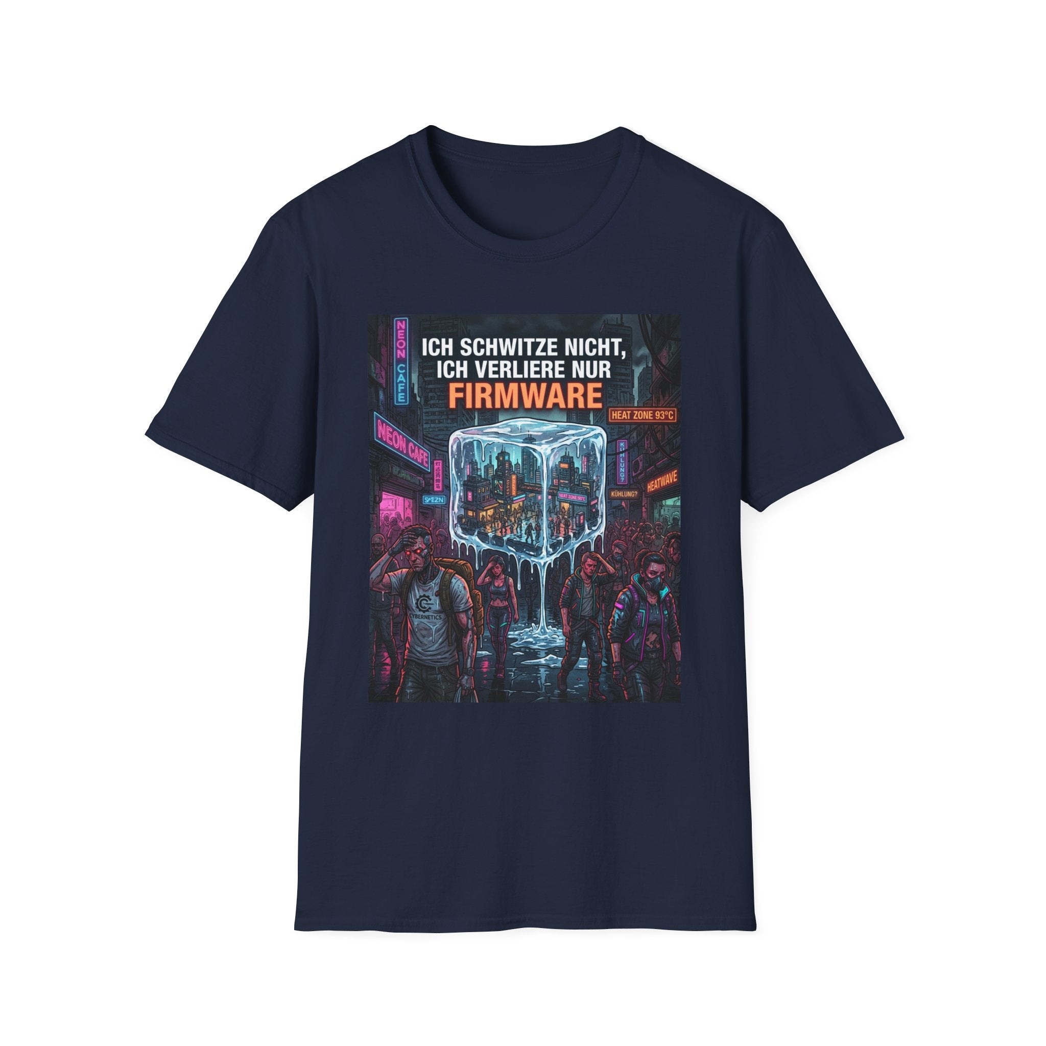 Firmware Humor T‑Shirt — "Ich schwitze nicht, ich verliere nur Firmware" Cyberpunk Tee