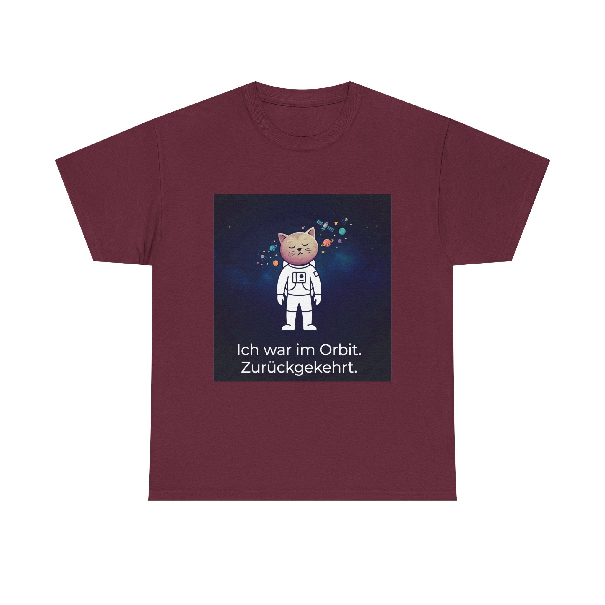 Astronaut Cat T-Shirt — "Ich war im Orbit. Zurückgekehrt." German Space Cat Tee