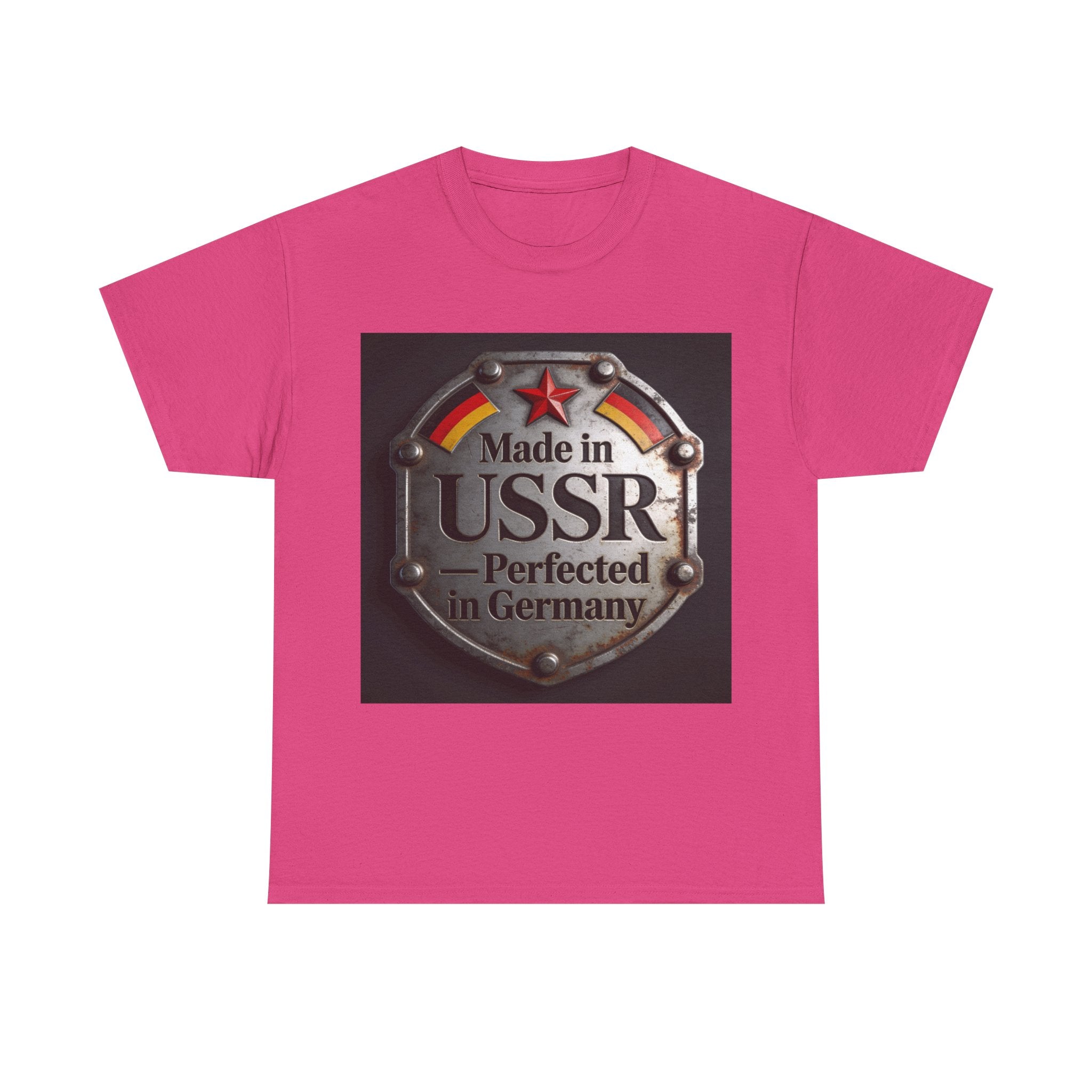 T-Shirt — "Made in USSR, Perfected in Germany" Vintage Emblem Tee