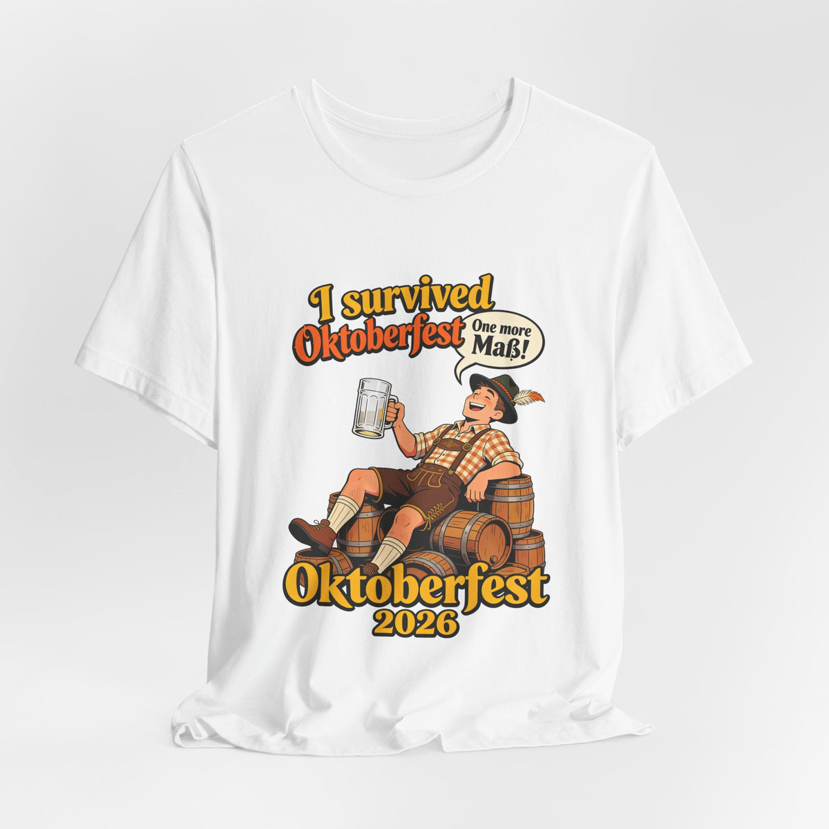 Oktoberfest 2026 T-Shirt — "I Survived Oktoberfest" Beer Festival Tee