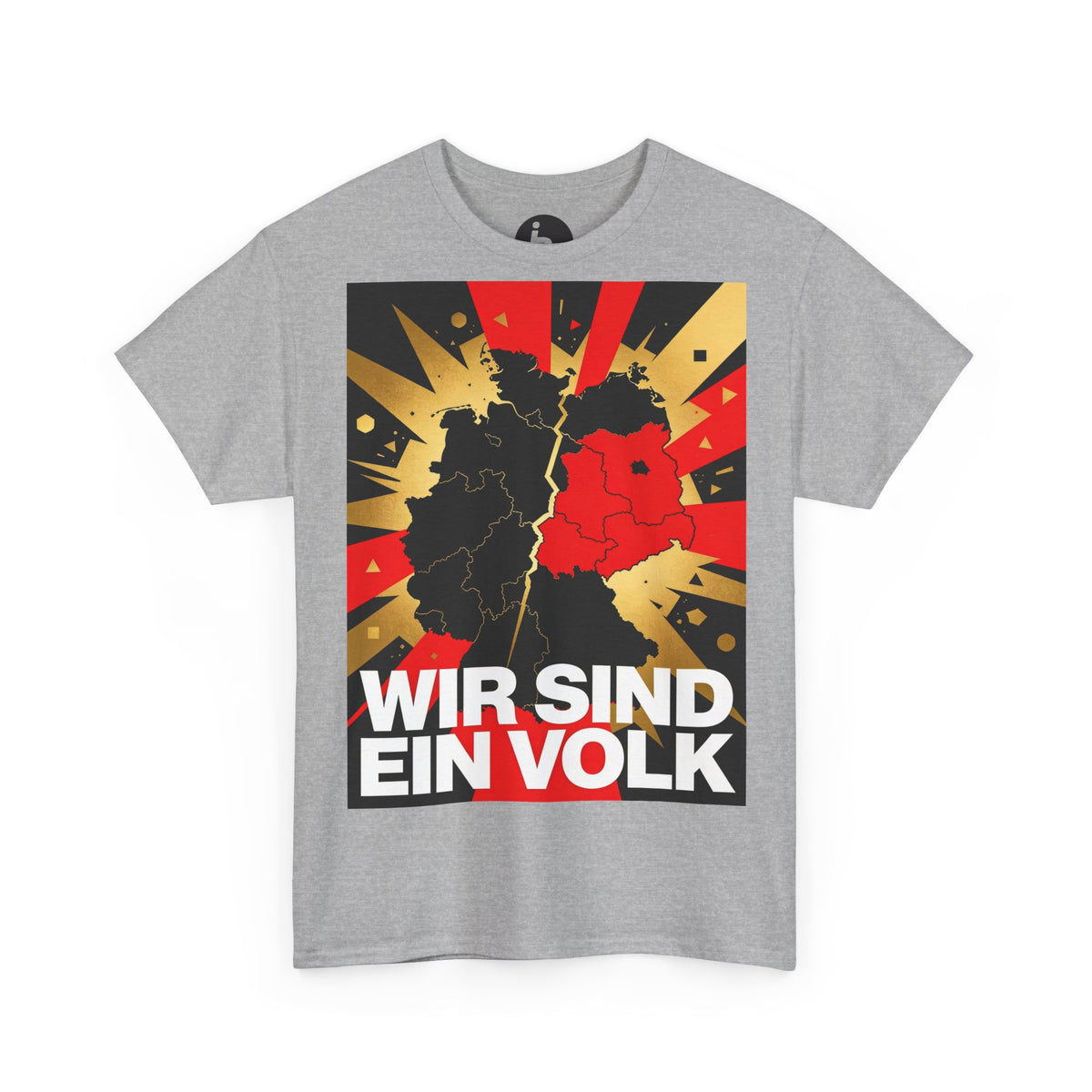 T-Shirt „WIR SIND EIN VOLK“ - Erinnerung, Retro‑Poster‑Style