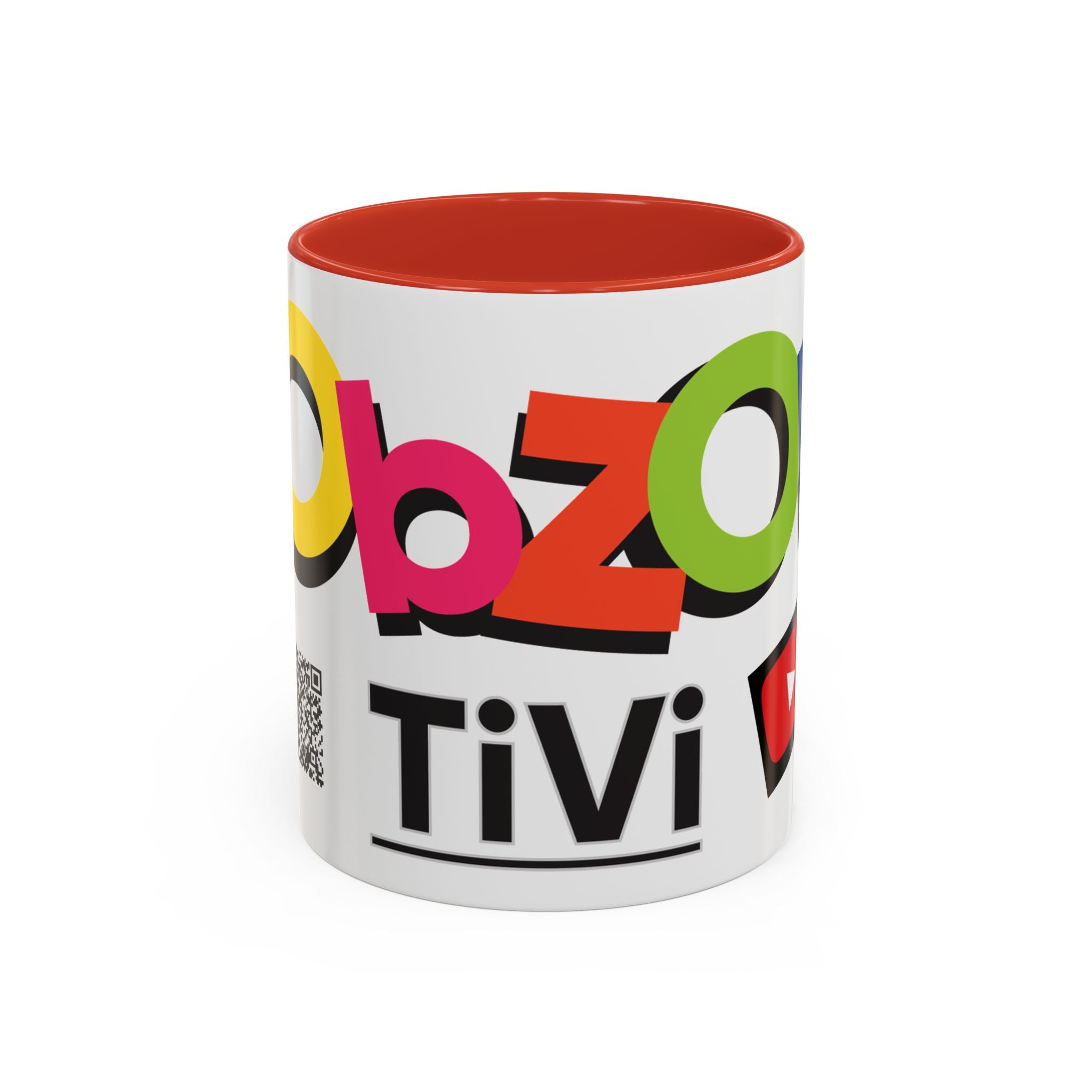 Accent Coffee Mug Obzor TiVi — Colorful YouTube Creator Logo Design (11/15 oz)