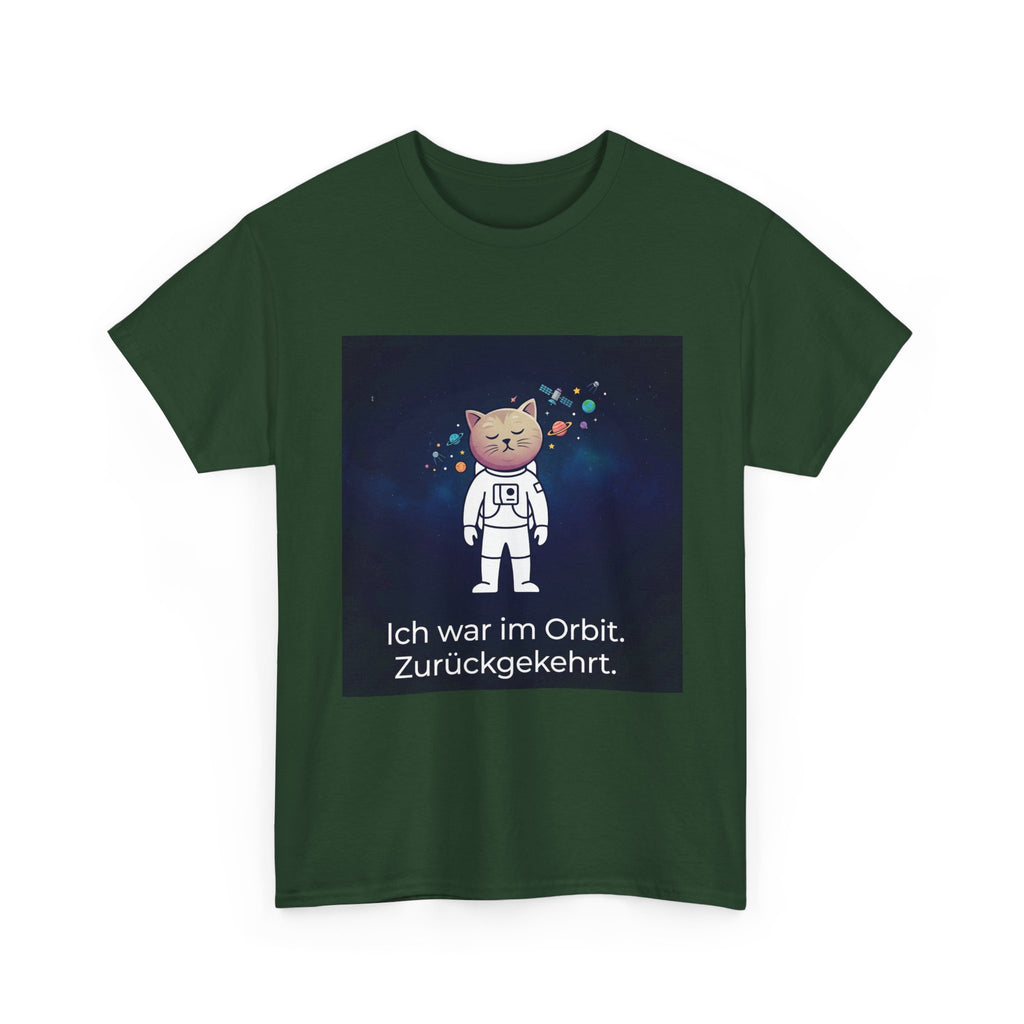 Astronaut Cat T-Shirt — "Ich war im Orbit. Zurückgekehrt." German Space Cat Tee