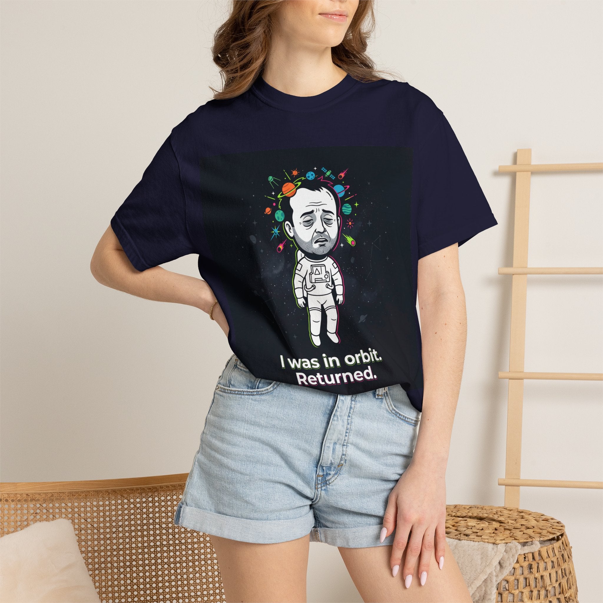 T-Shirt — "I Was in Orbit. Returned." Astronaut Graphic Tee