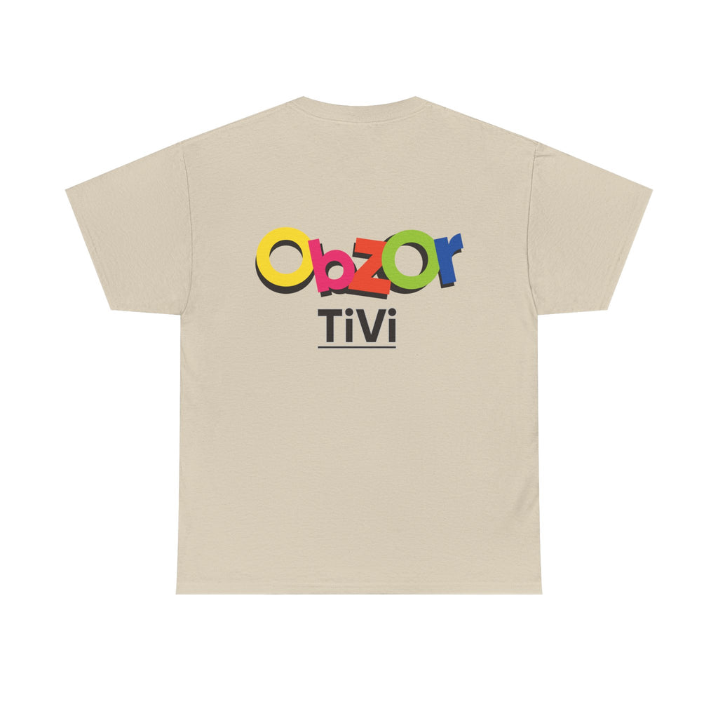 T-Shirt — Colorful "Obzor TiVi" Logo Tee