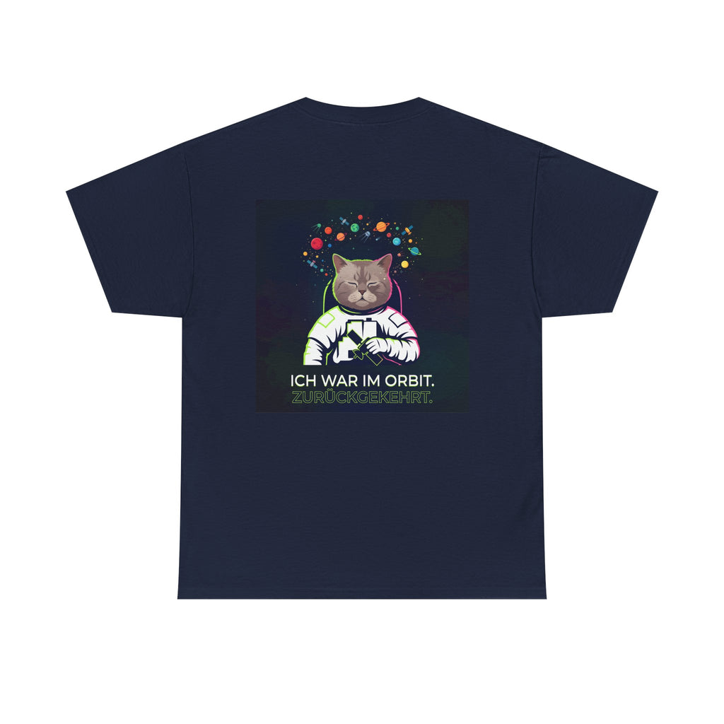 Astronaut Cat T-Shirt — "Ich war im Orbit. Zurückgekehrt." German Space Cat Tee