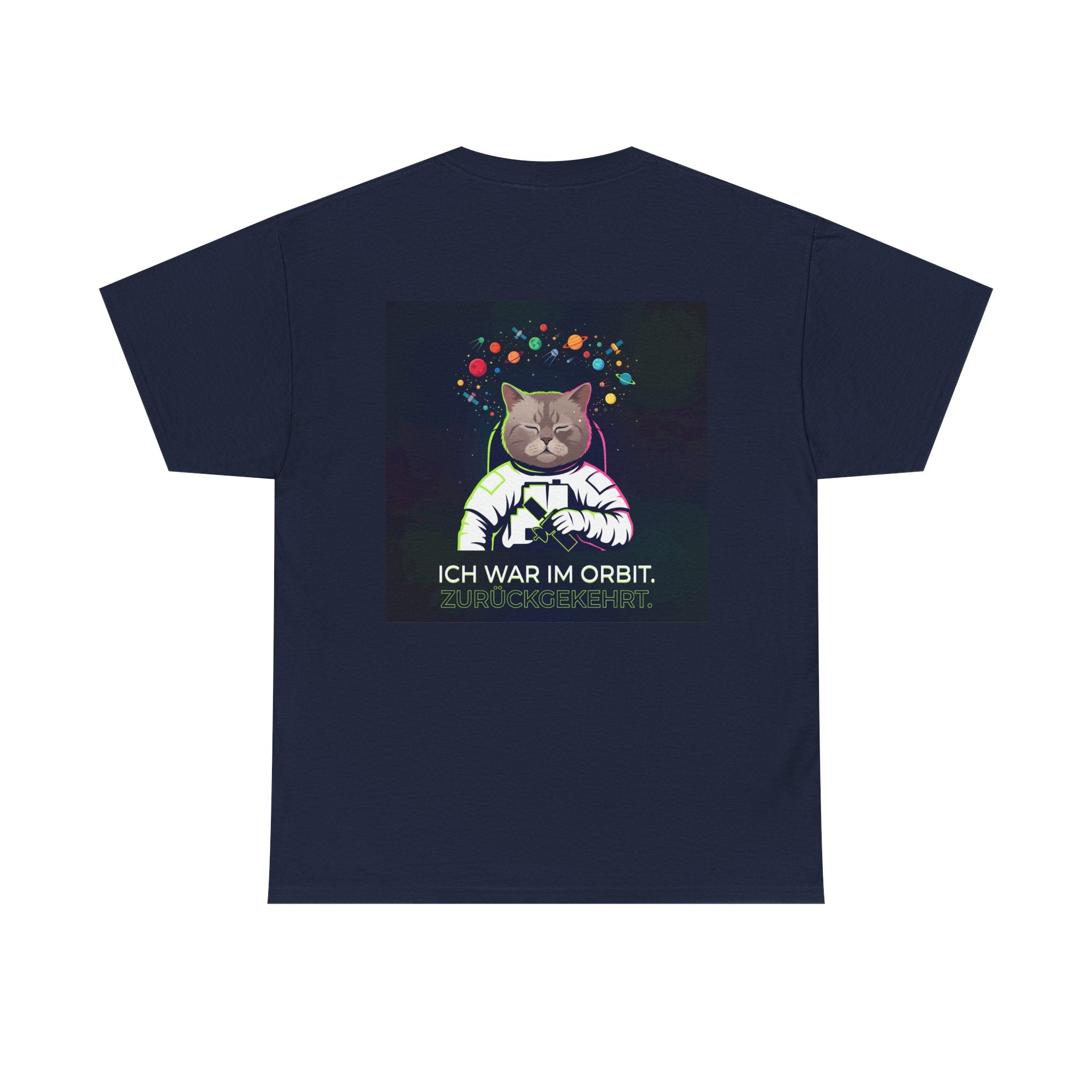 Astronaut Cat T-Shirt — "Ich war im Orbit. Zurückgekehrt." German Space Cat Tee
