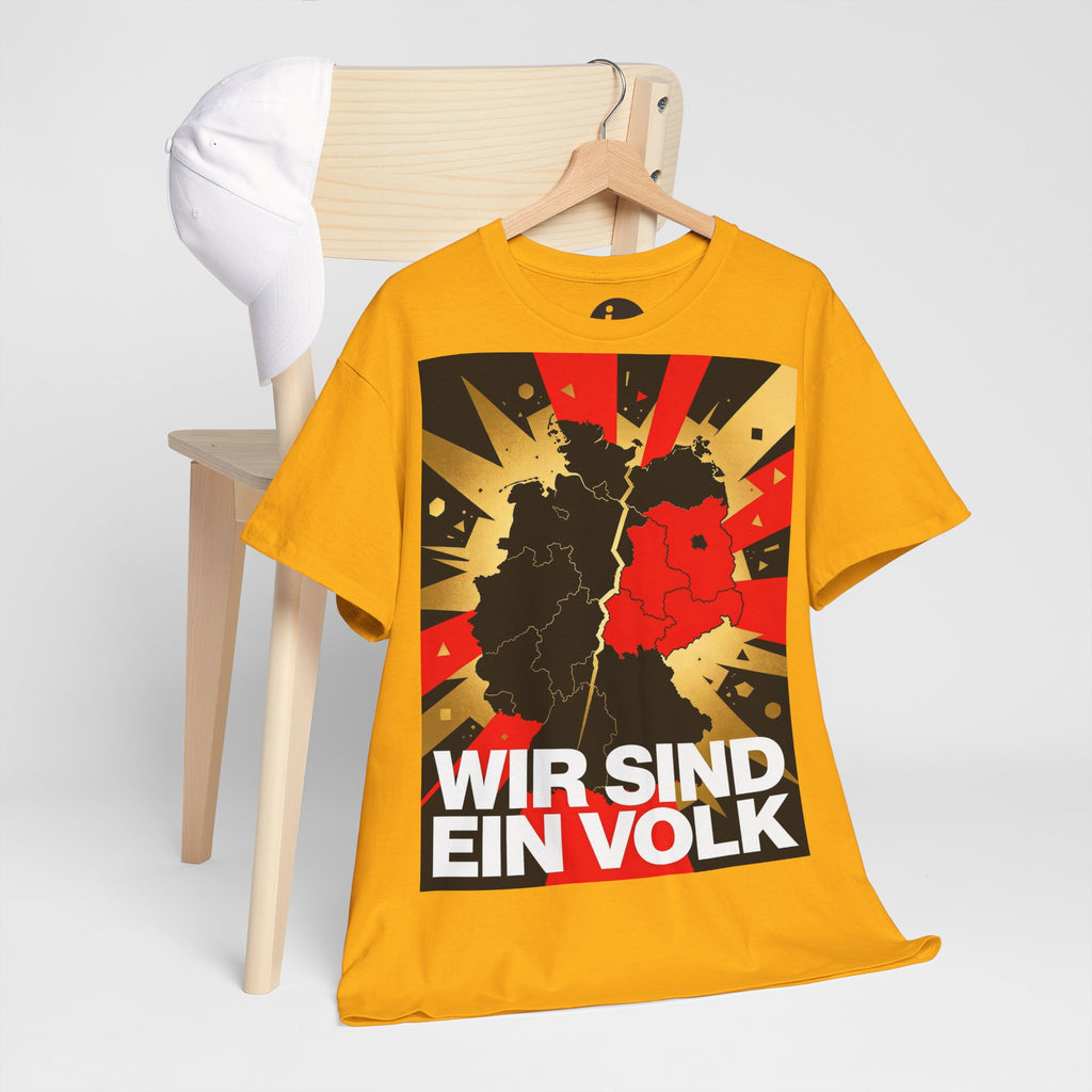 T-Shirt „WIR SIND EIN VOLK“ - Erinnerung, Retro‑Poster‑Style