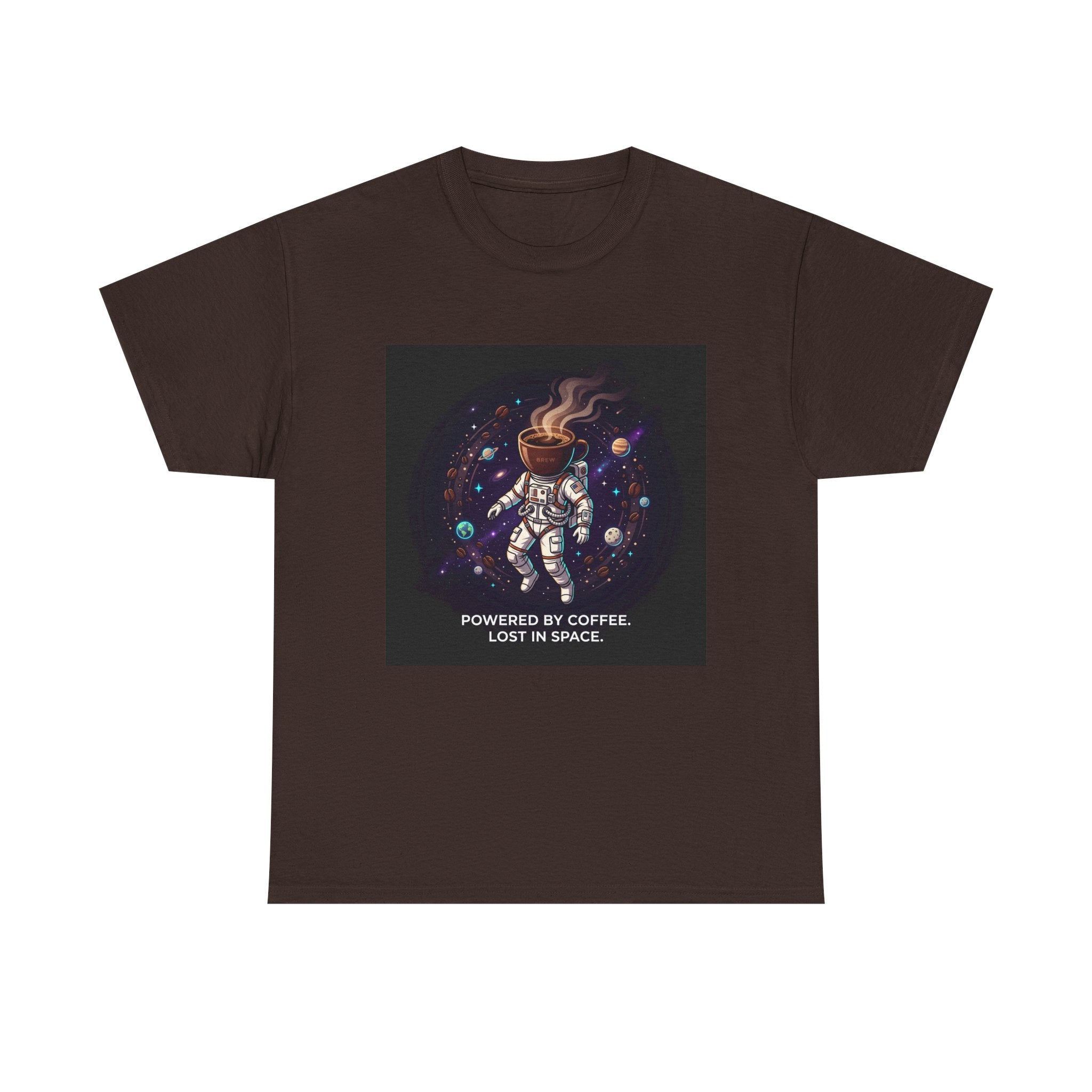 Astronaut Coffee T‑Shirt — "Powered by Coffee, Lost in Space" Space Tee