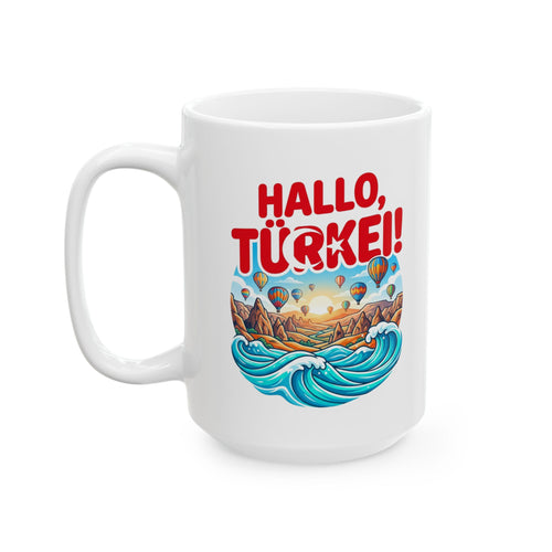 Ceramic Mug - 'Hallo Türkei' Nautical Coffee Cup