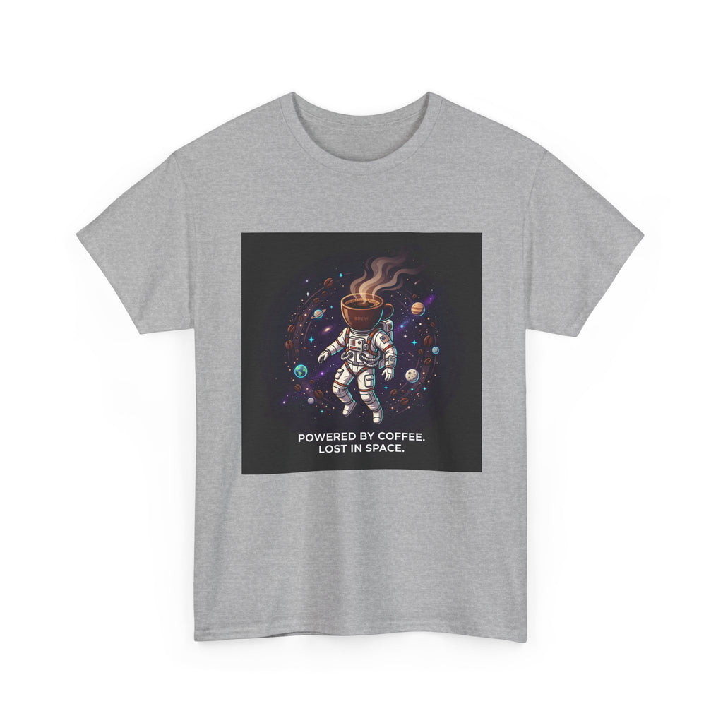 Astronaut Coffee T‑Shirt — "Powered by Coffee, Lost in Space" Space Tee