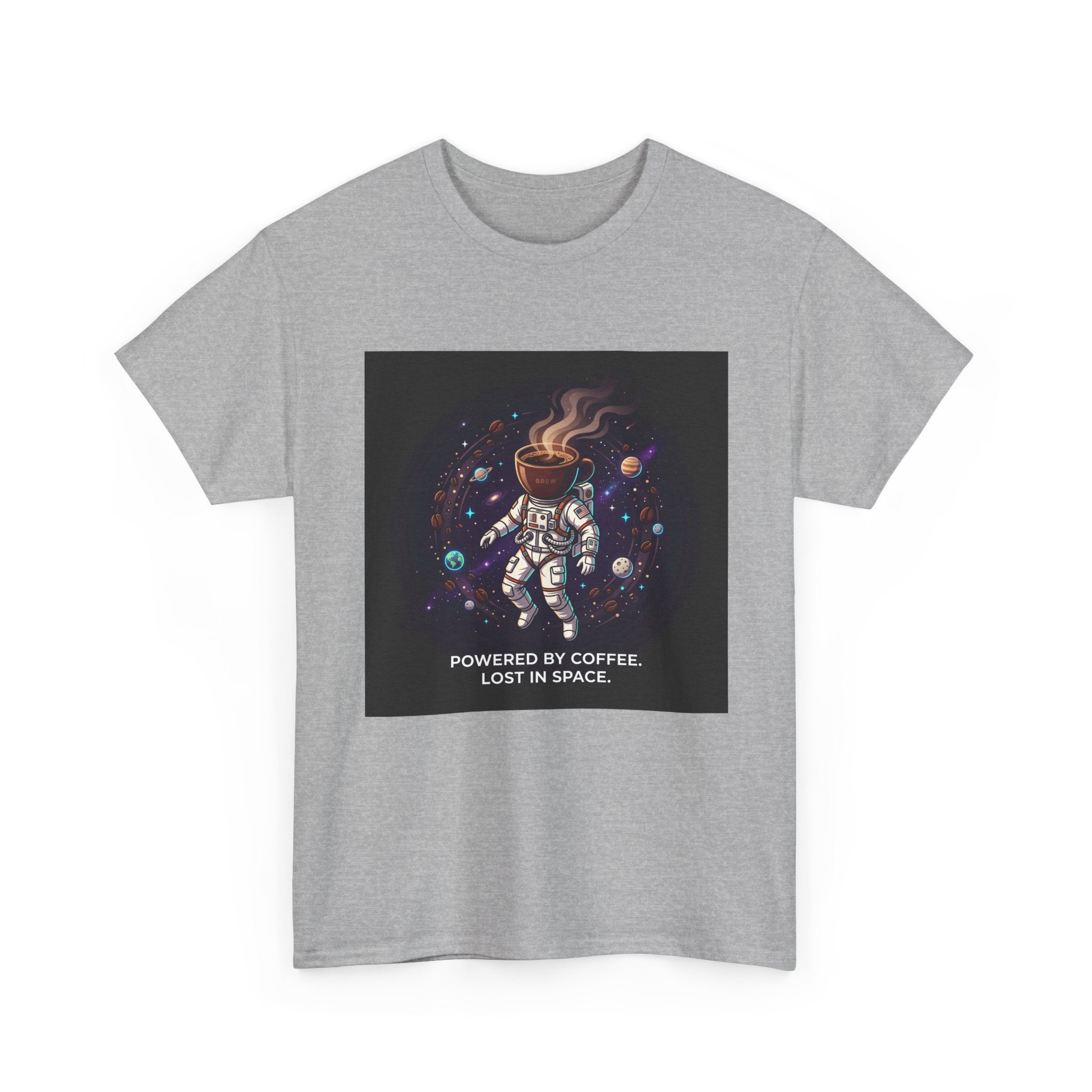 Astronaut Coffee T‑Shirt — "Powered by Coffee, Lost in Space" Space Tee