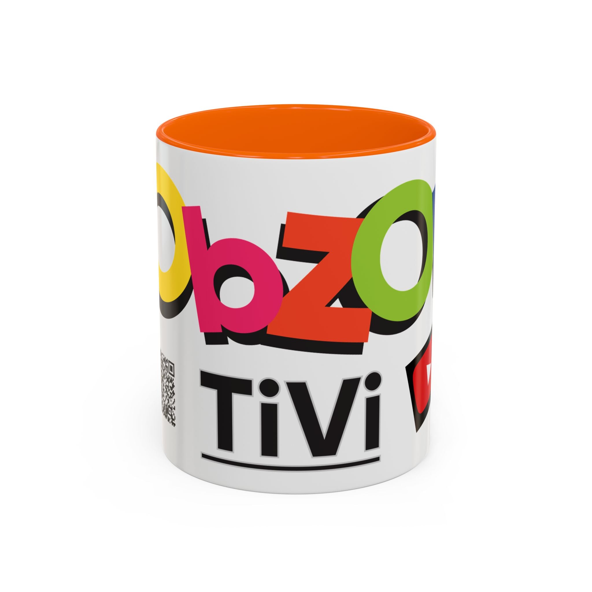 Accent Coffee Mug Obzor TiVi — Colorful YouTube Creator Logo Design (11/15 oz)