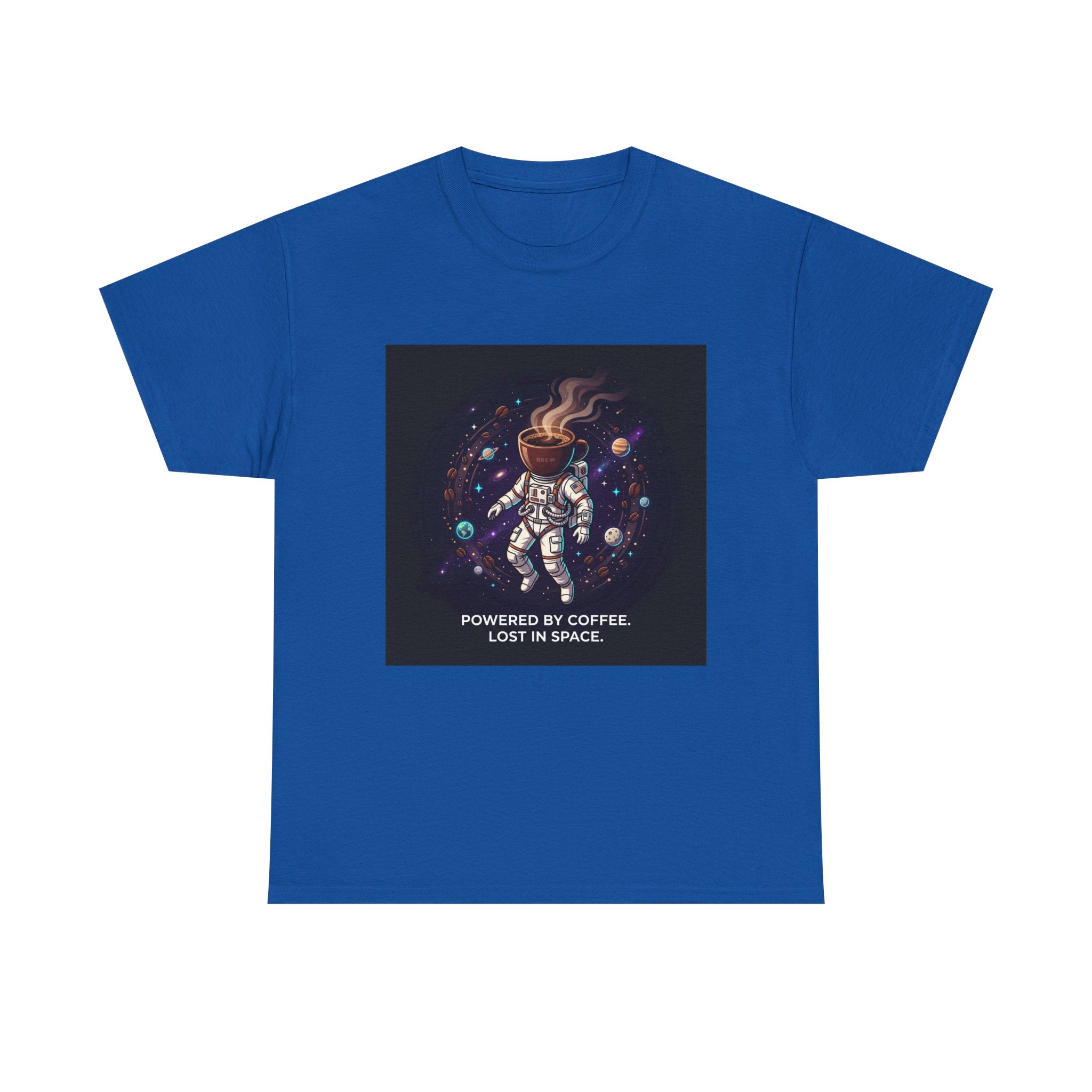 Astronaut Coffee T‑Shirt — "Powered by Coffee, Lost in Space" Space Tee