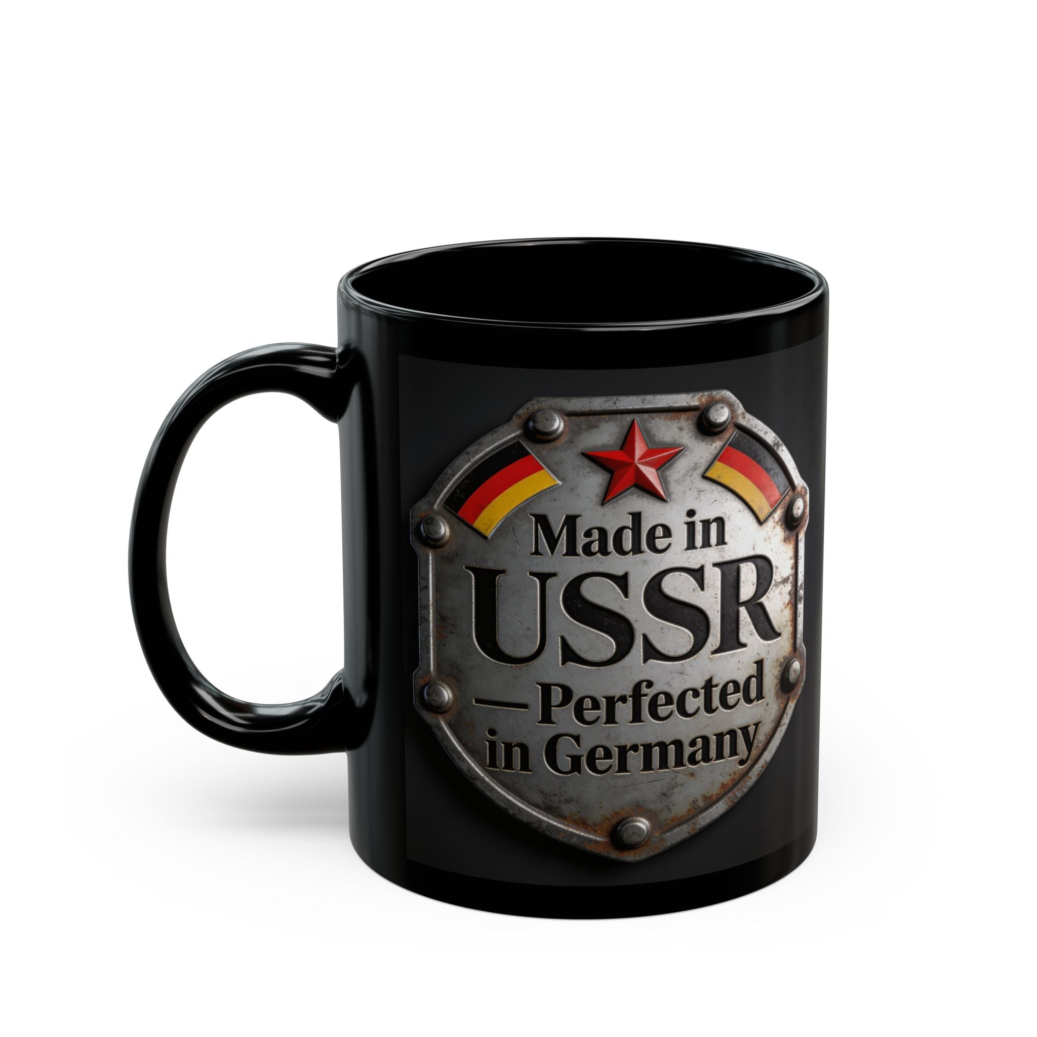 Made in USSR Coffee Mug – Vintage Ironplate Design (11oz/15oz)