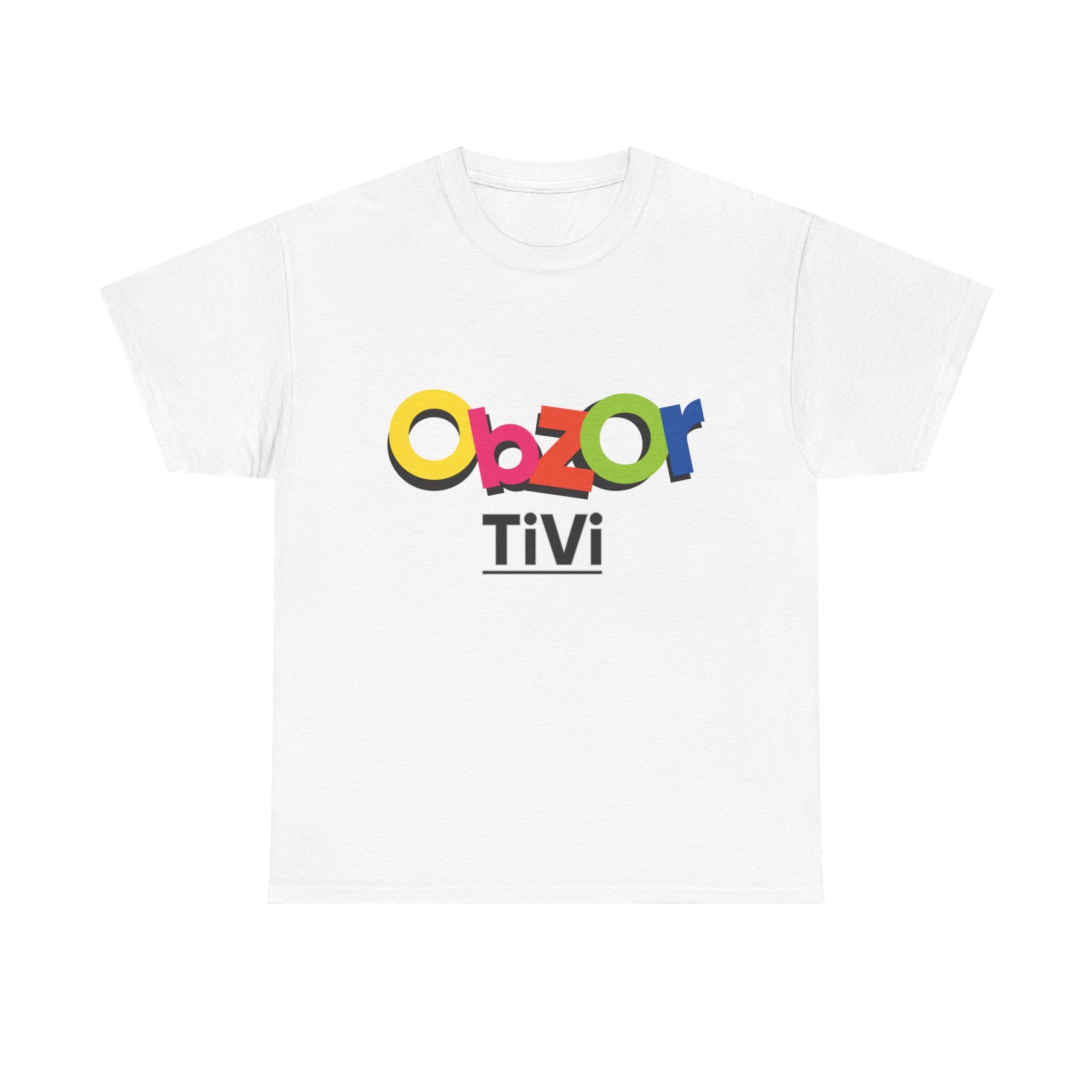 T-Shirt — Colorful "Obzor TiVi" Logo Tee