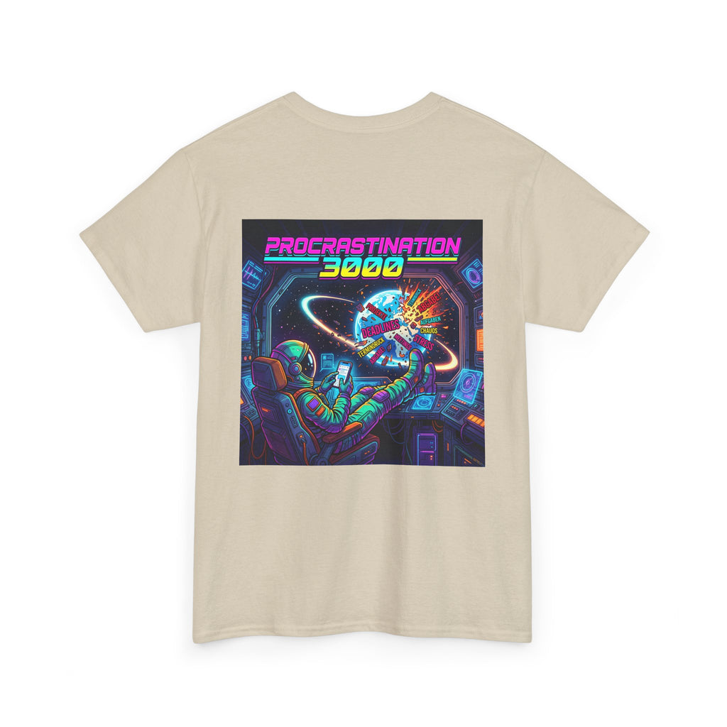 T-Shirt — "Procrastination 3000" Retro Futuristic Space Tee