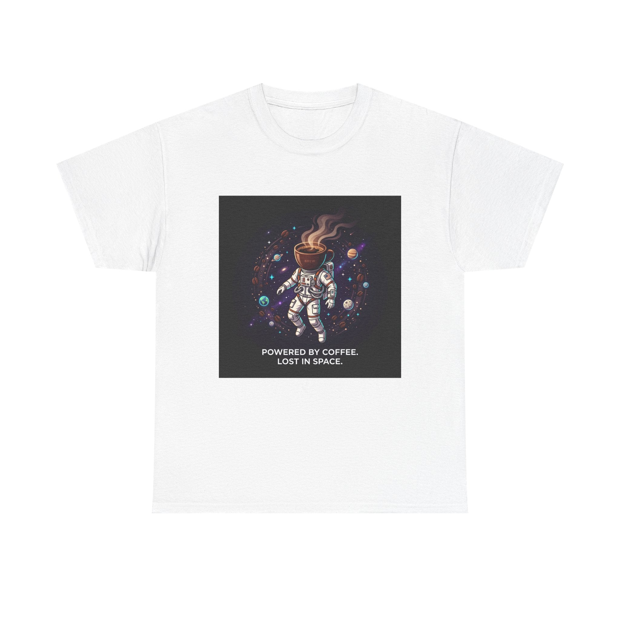 Astronaut Coffee T‑Shirt — "Powered by Coffee, Lost in Space" Space Tee