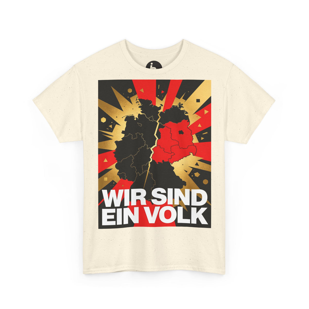 T-Shirt „WIR SIND EIN VOLK“ - Erinnerung, Retro‑Poster‑Style