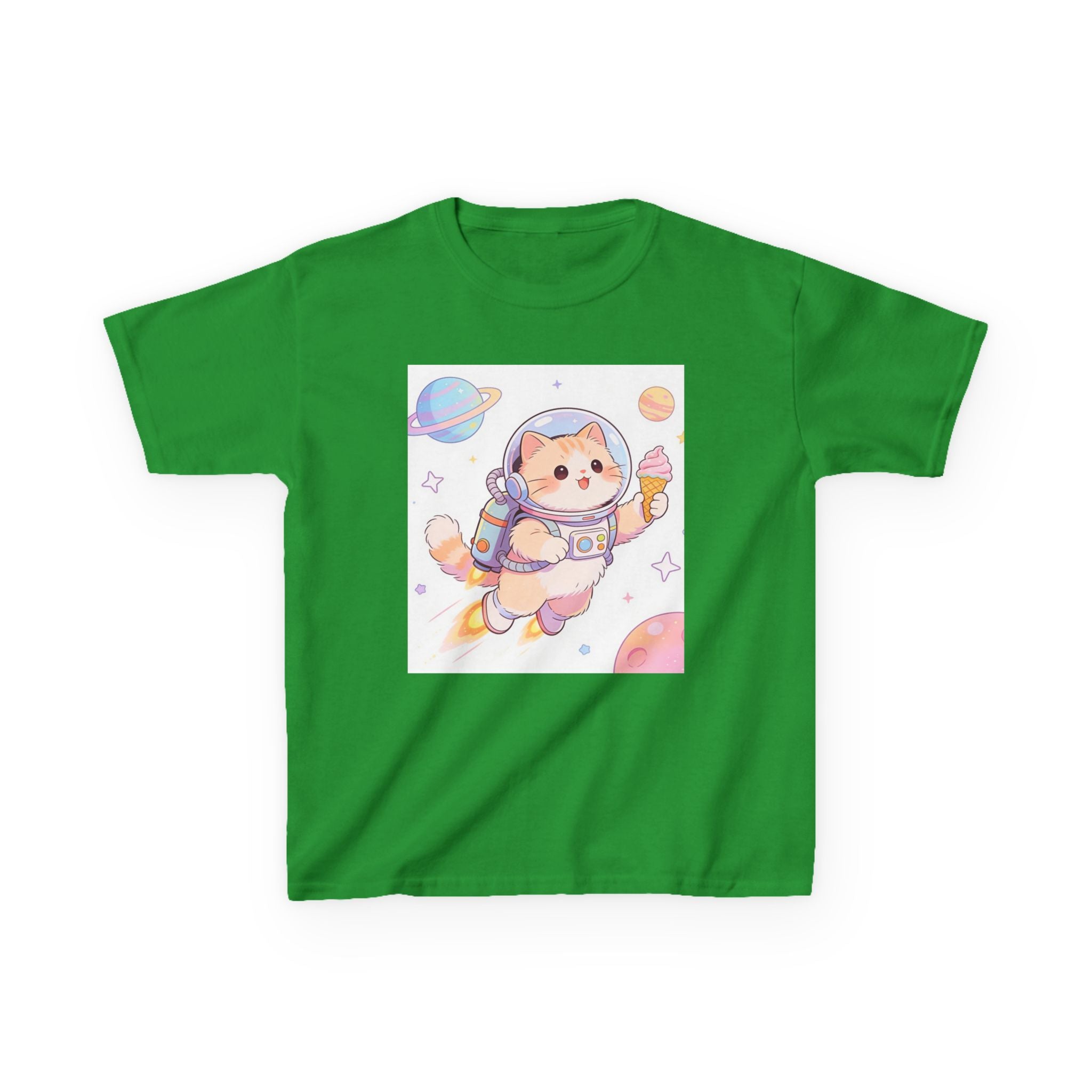 Kids Astronaut Cat Tee — Cute Space Puppy in Spacesuit Kids T-Shirt