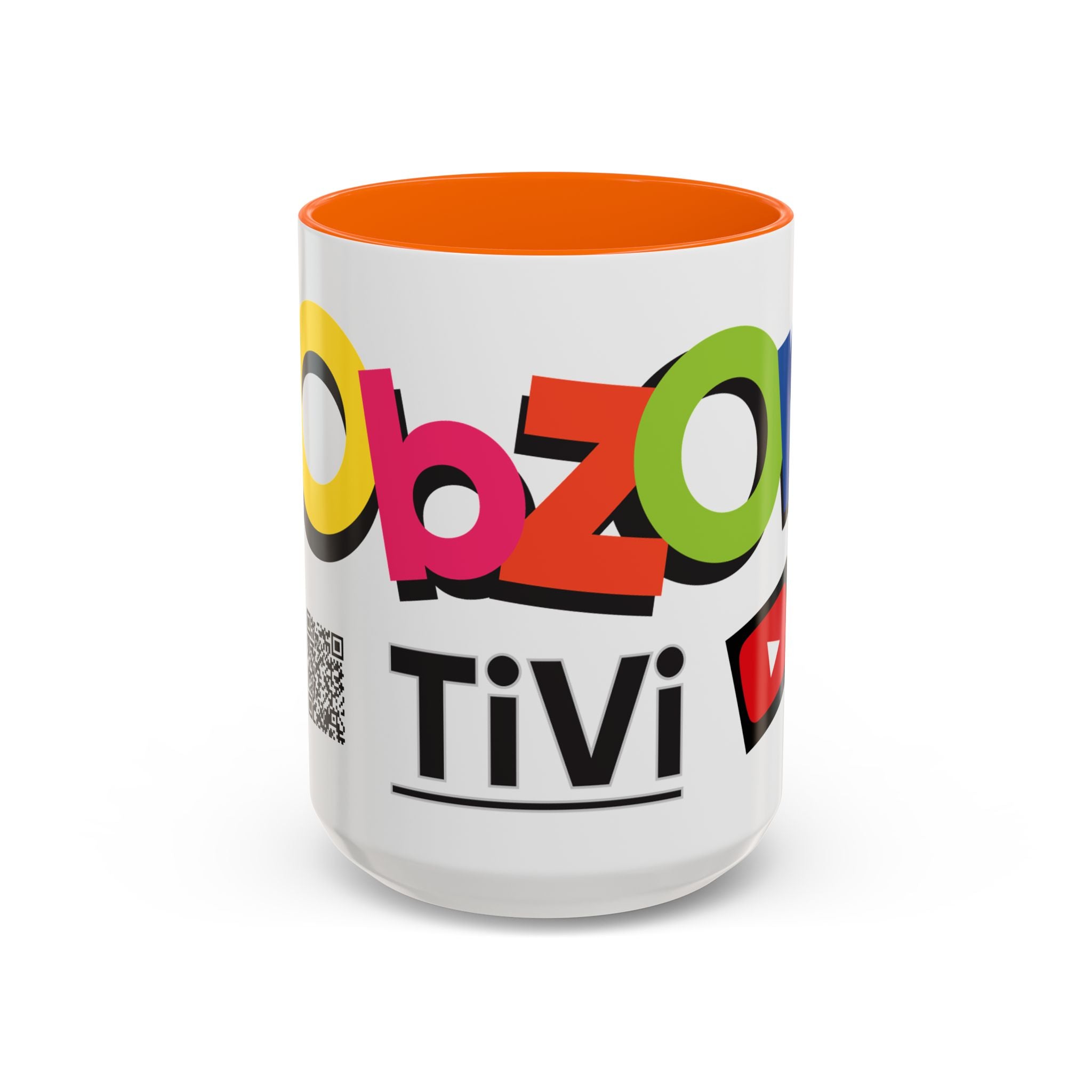 Accent Coffee Mug Obzor TiVi — Colorful YouTube Creator Logo Design (11/15 oz)