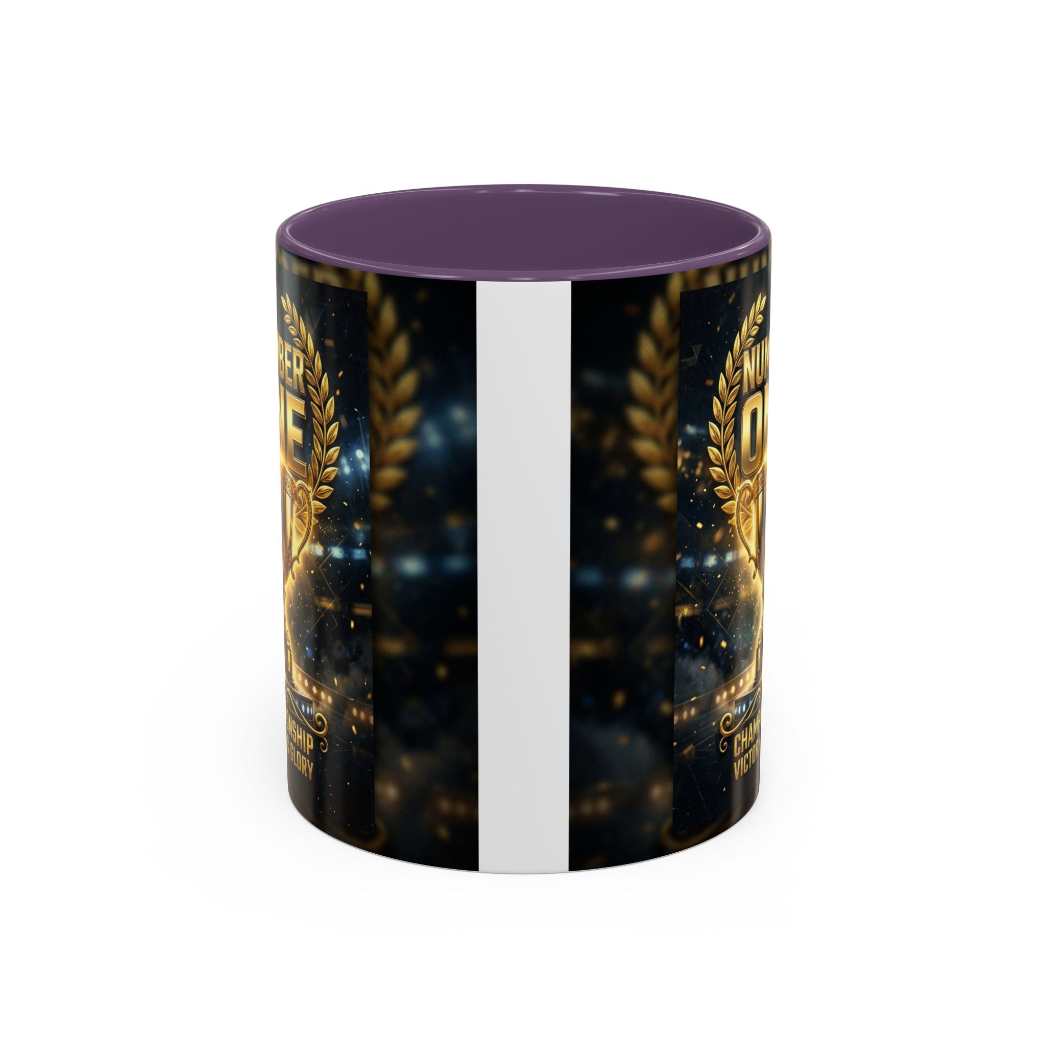 Number One Trophy Coffee Mug — Championship Victory & Glory Accent Mug
