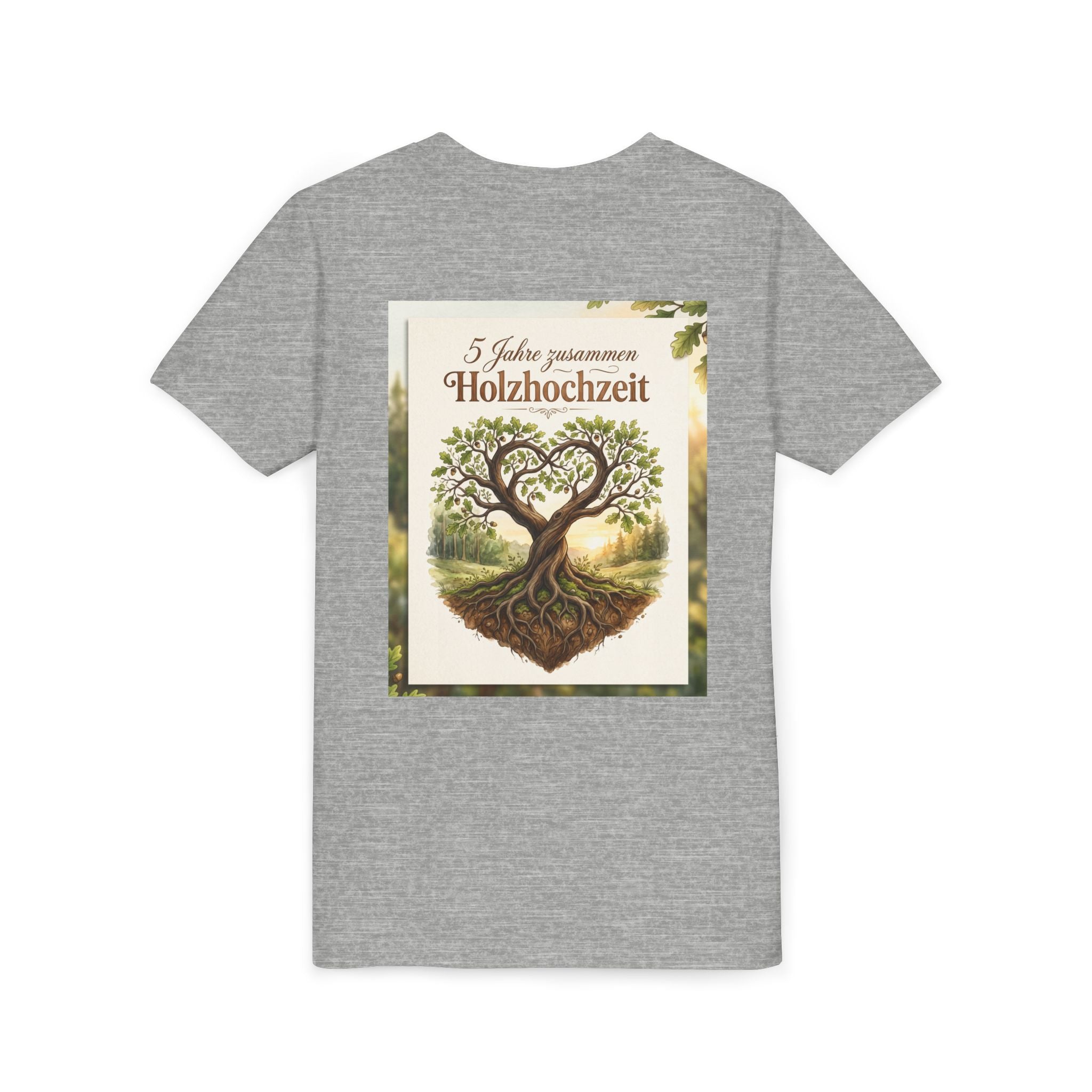 Youth Tee — '5 Jahre zusammen Holzhochzeit' Tree Anniversary Shirt (5th Wedding Anniversary)