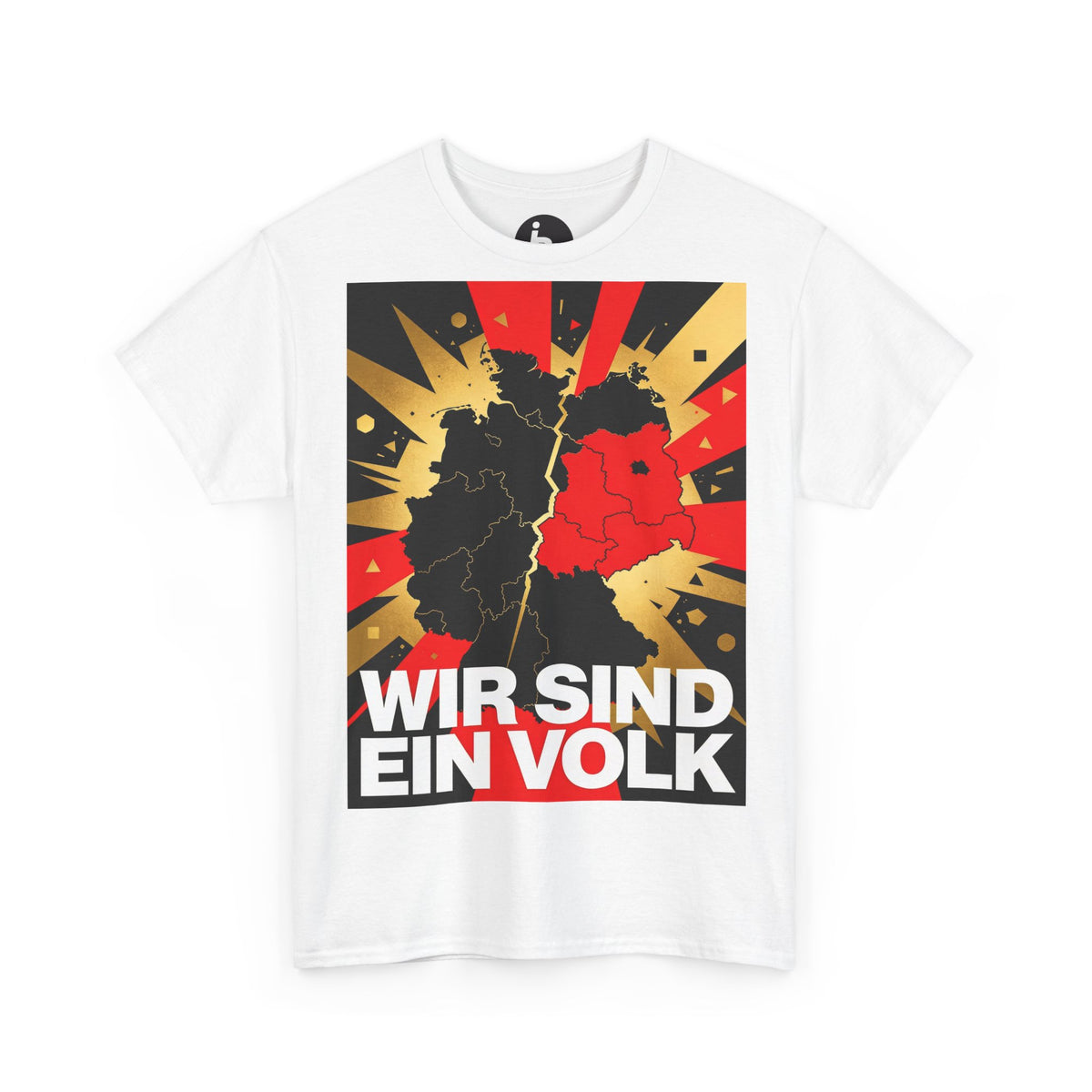 T-Shirt „WIR SIND EIN VOLK“ - Erinnerung, Retro‑Poster‑Style