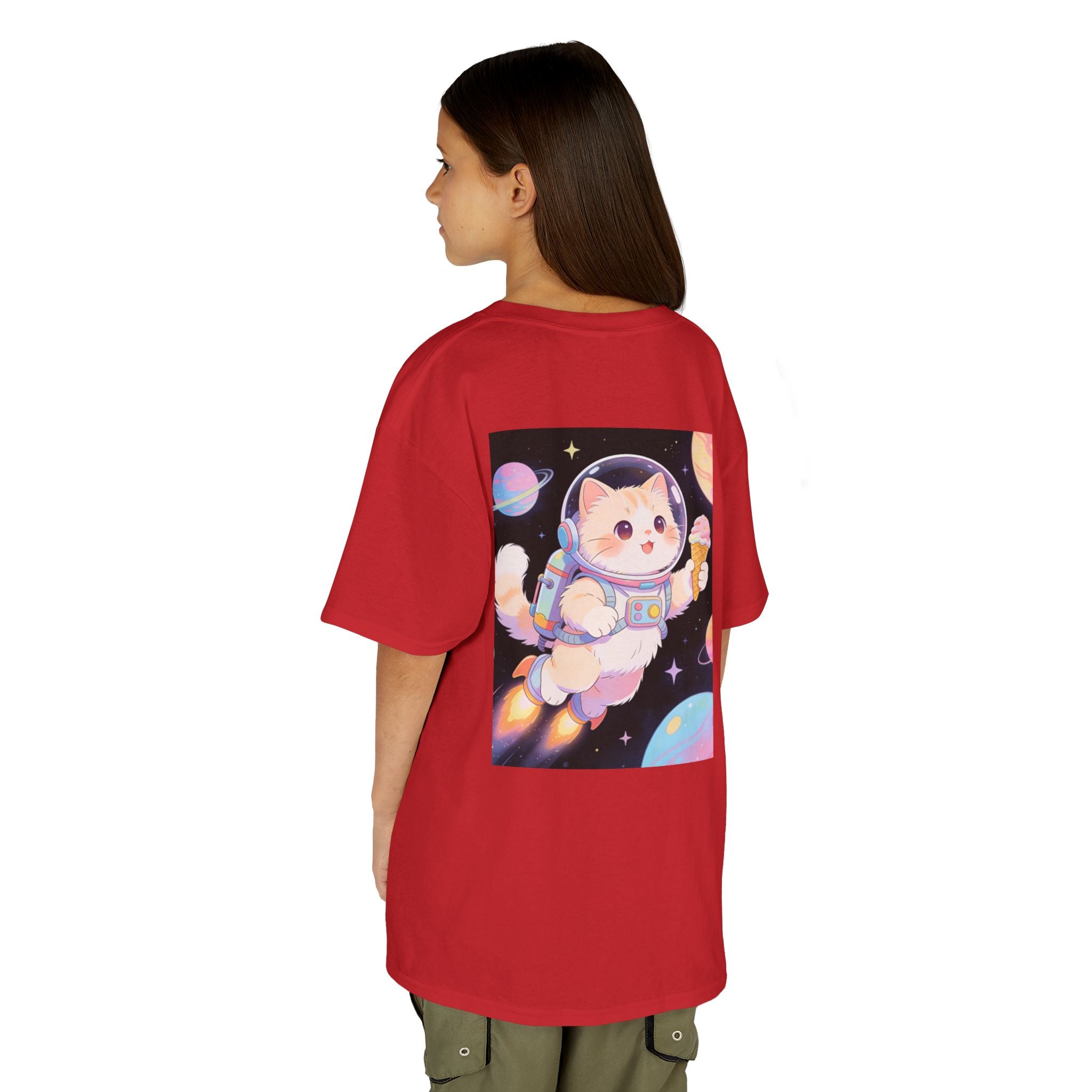 Kids Astronaut Cat Tee — Cute Space Puppy in Spacesuit Kids T-Shirt