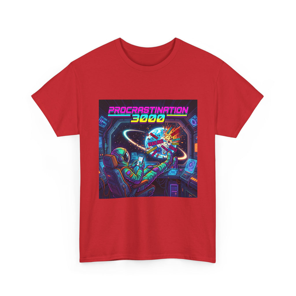 T-Shirt — "Procrastination 3000" Retro Futuristic Space Tee
