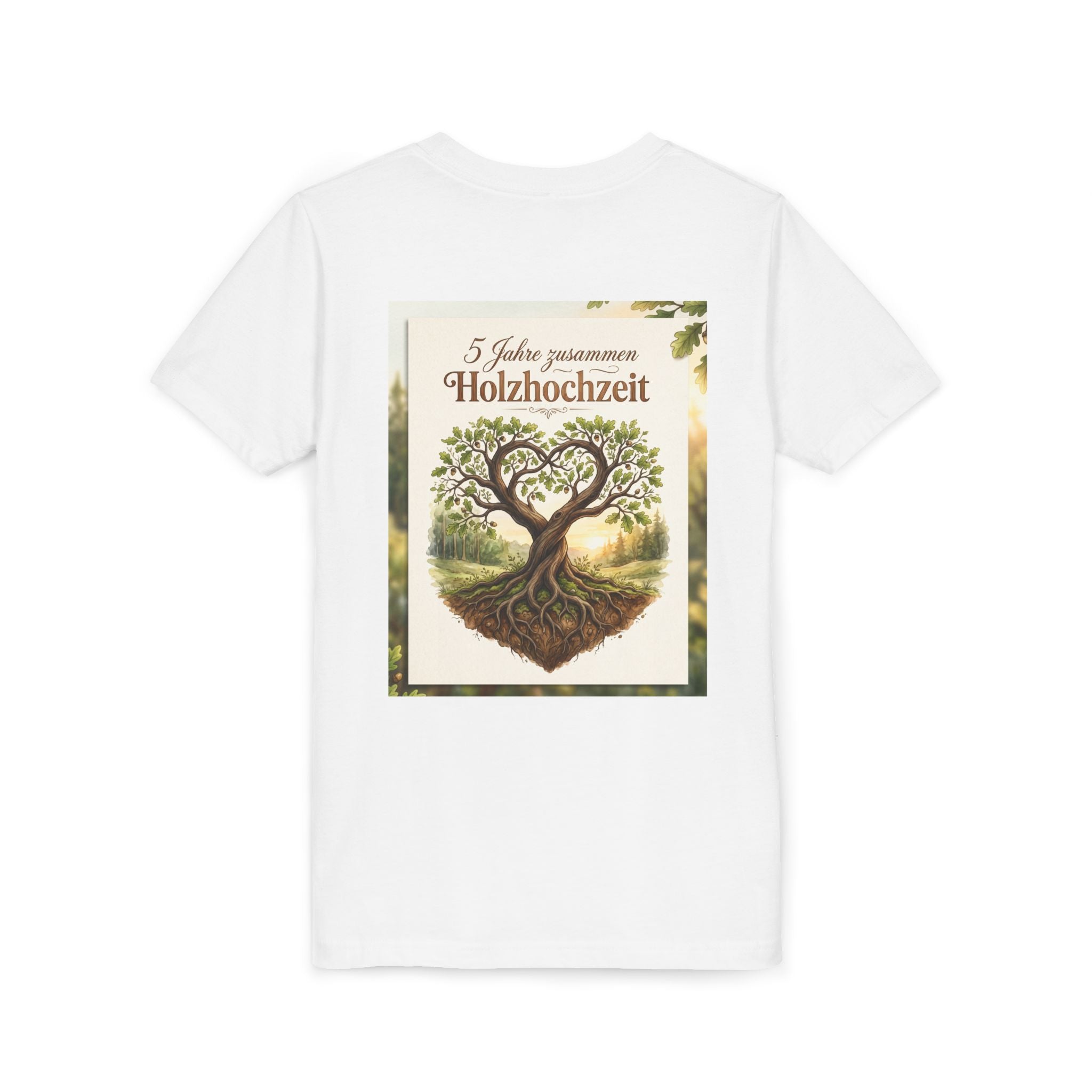 Youth Tee — '5 Jahre zusammen Holzhochzeit' Tree Anniversary Shirt (5th Wedding Anniversary)