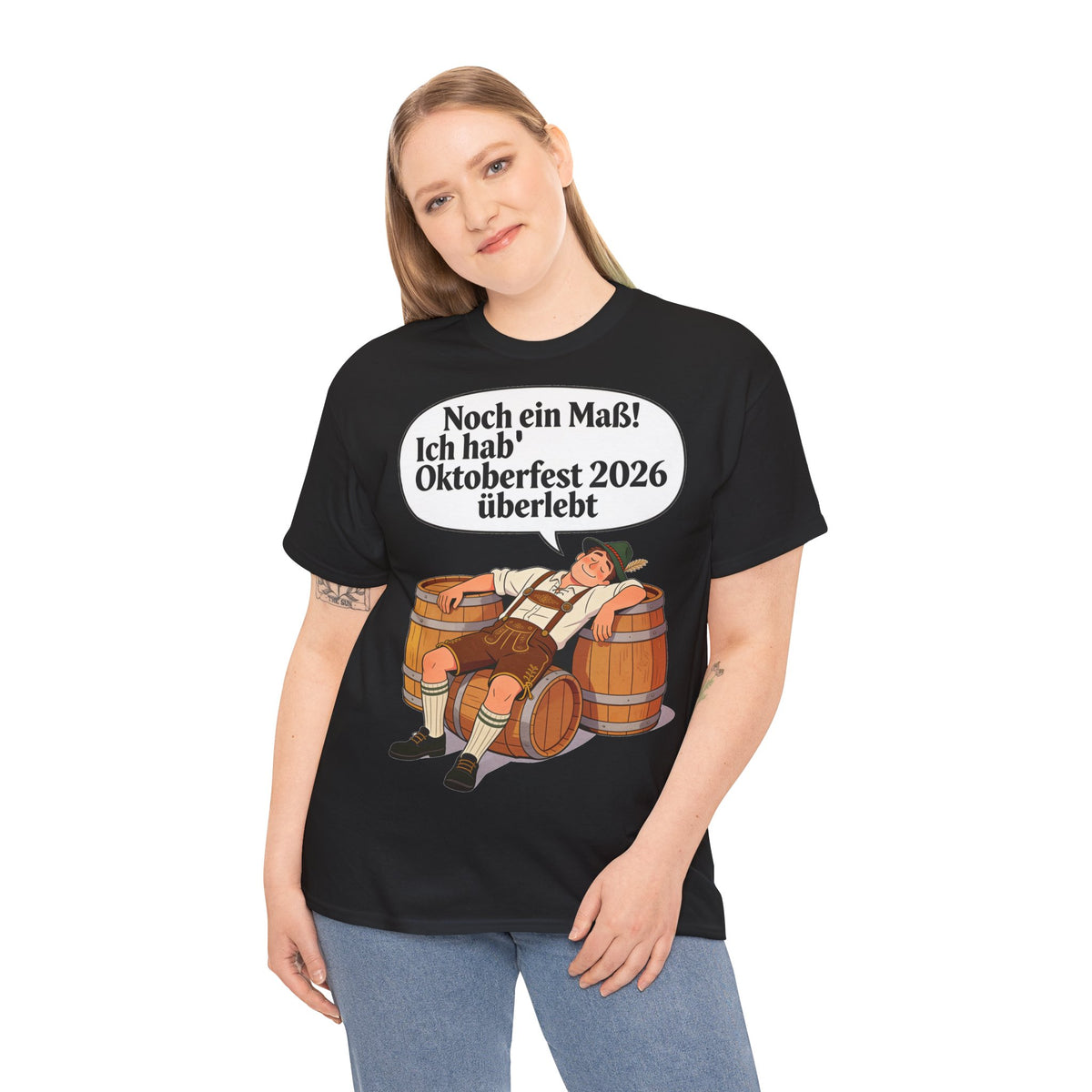Oktoberfest 2026 T-Shirt – „Noch ein Maß! Ich hab' Oktoberfest 2026 überlebt“ Beer-Festival-Shirt