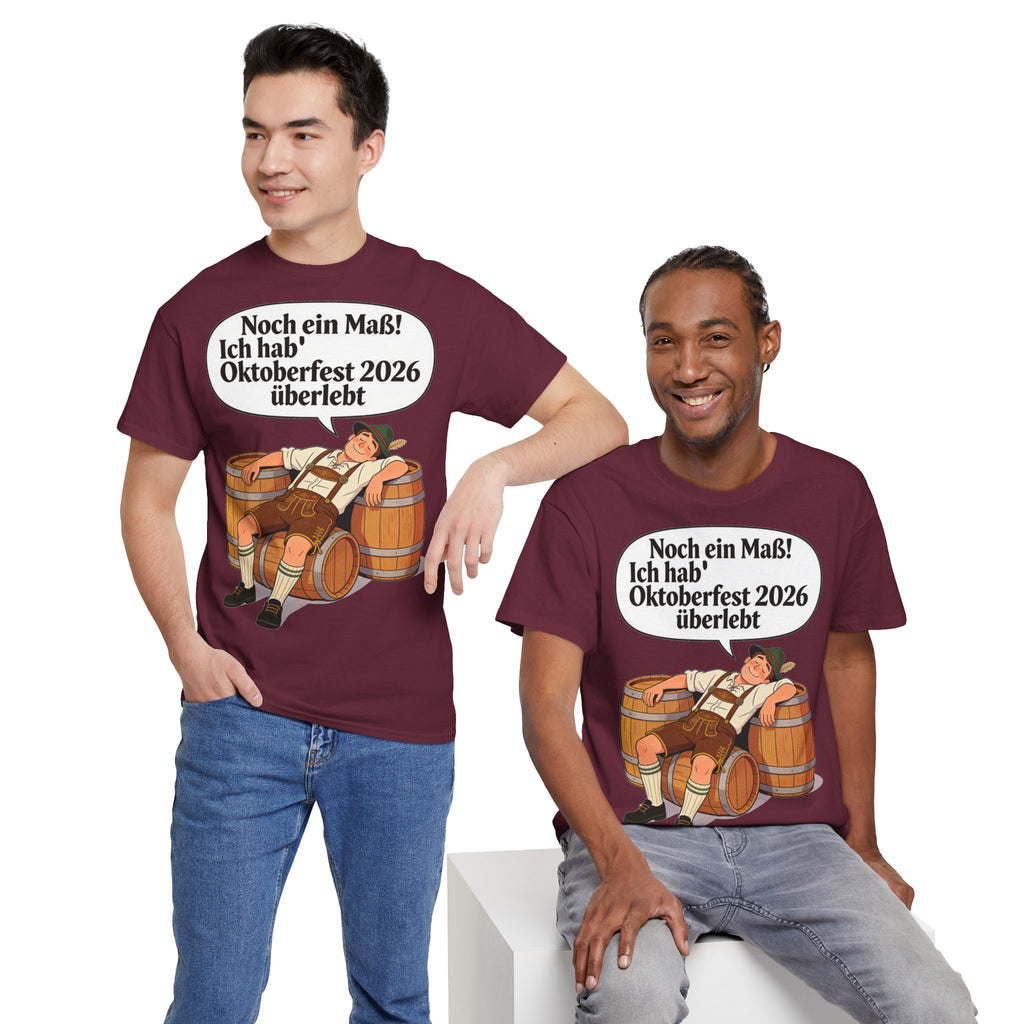 Oktoberfest 2026 T-Shirt – „Noch ein Maß! Ich hab' Oktoberfest 2026 überlebt“ Beer-Festival-Shirt