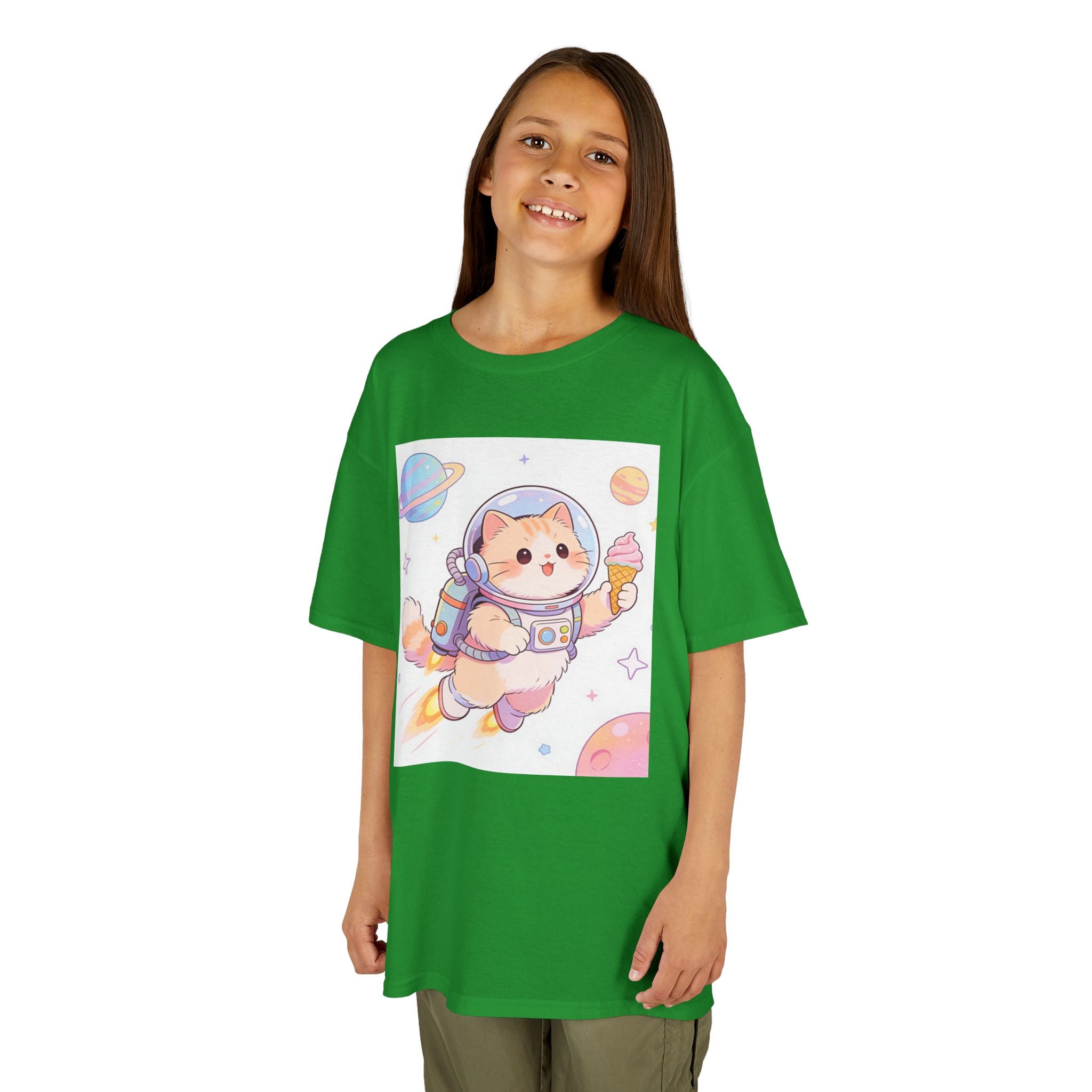 Kids Astronaut Cat Tee — Cute Space Puppy in Spacesuit Kids T-Shirt