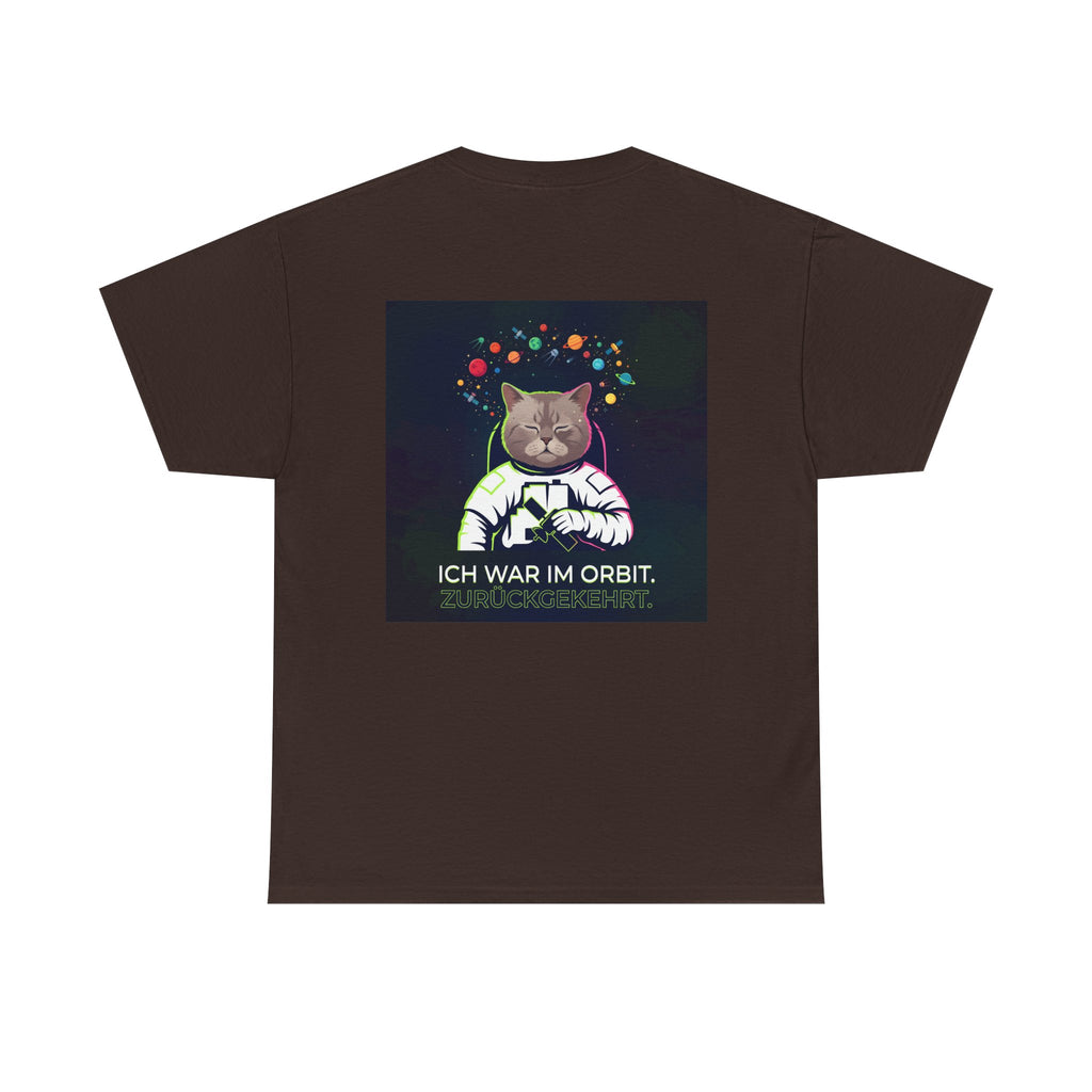 Astronaut Cat T-Shirt — "Ich war im Orbit. Zurückgekehrt." German Space Cat Tee
