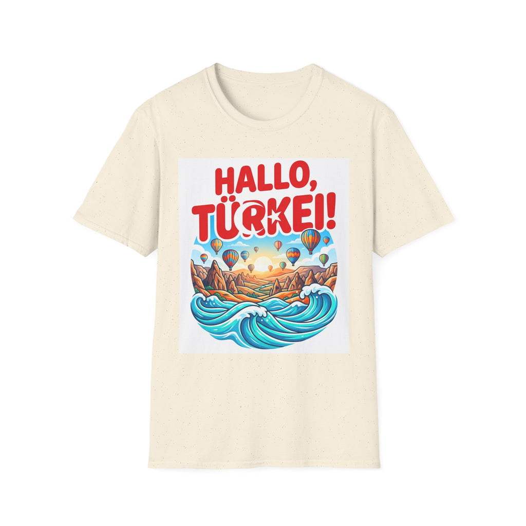 Hallo, Türkei! T-Shirt — Colorful Turkish Travel Graphic Tee