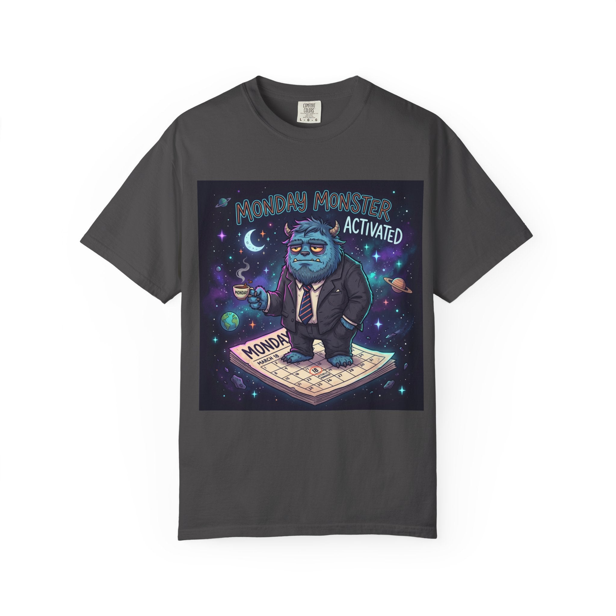 Monday Monster Activated T-shirt | Cute Monster DJ Monday Design
