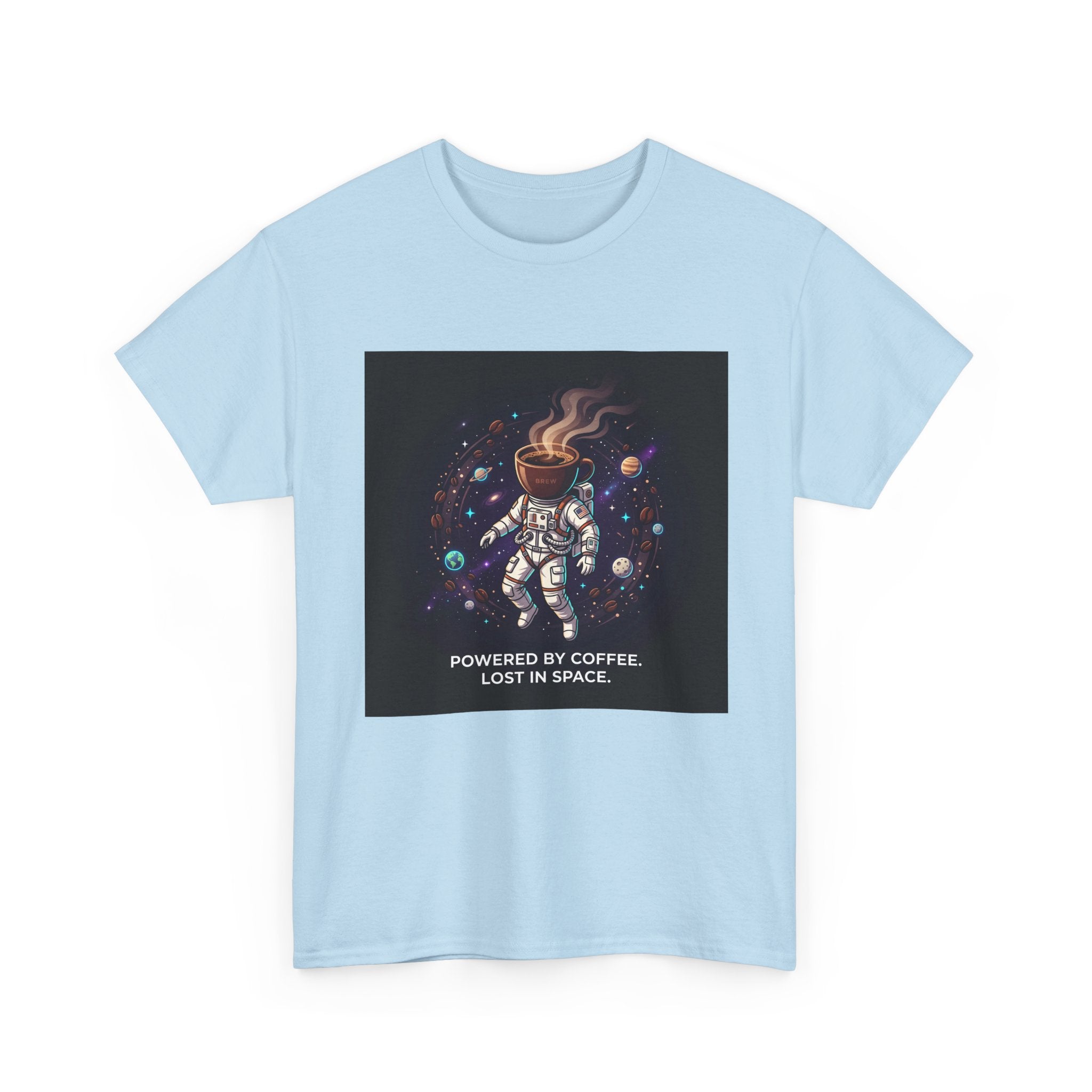 Astronaut Coffee T‑Shirt — "Powered by Coffee, Lost in Space" Space Tee