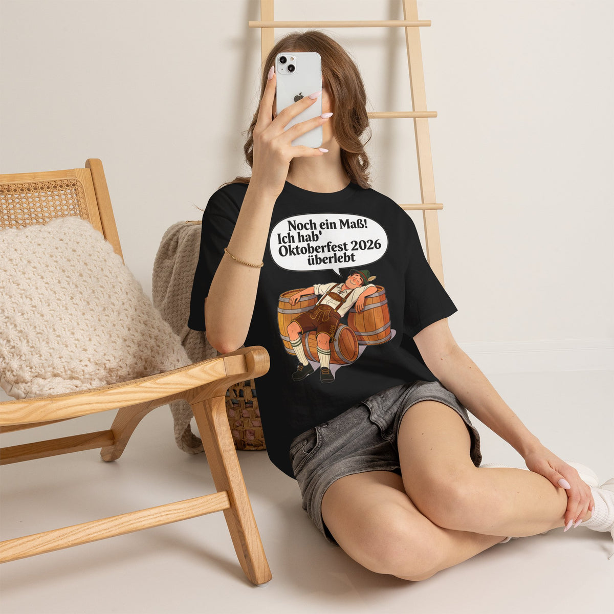 Oktoberfest 2026 T-Shirt – „Noch ein Maß! Ich hab' Oktoberfest 2026 überlebt“ Beer-Festival-Shirt