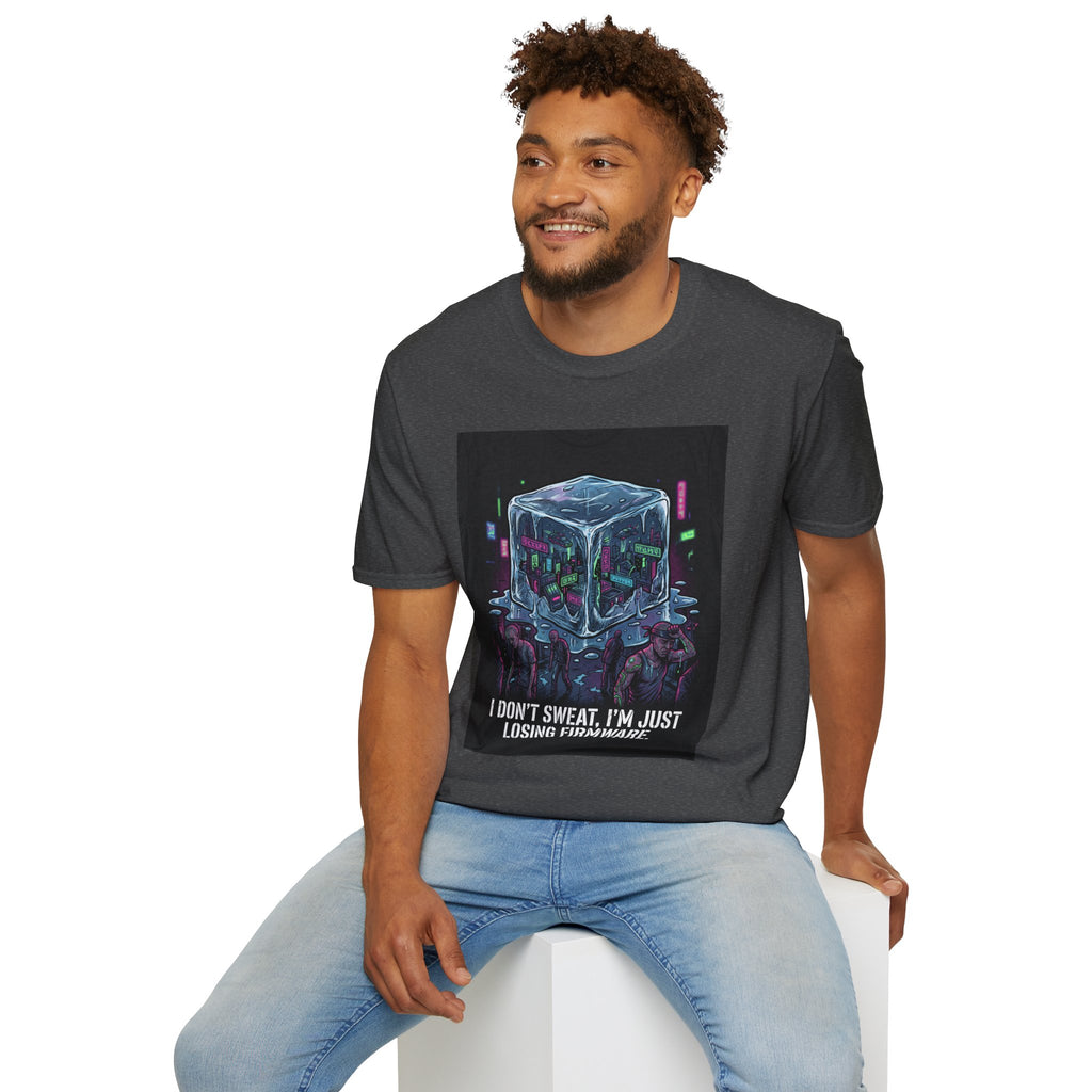 Firmware Meltdown T-Shirt — "I Don't Sweat, I'm Just Losing Firmware" Tech Humor Tee