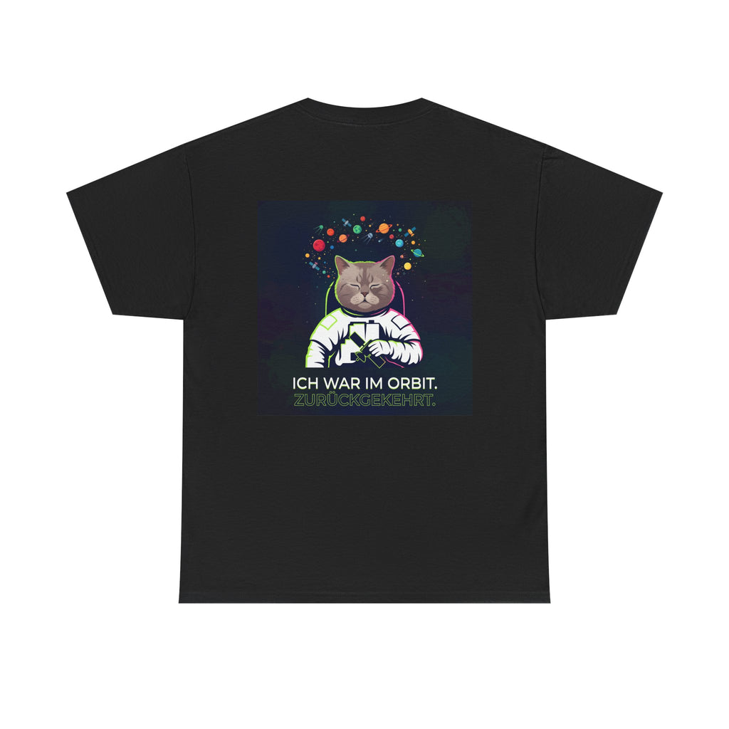 Astronaut Cat T-Shirt — "Ich war im Orbit. Zurückgekehrt." German Space Cat Tee