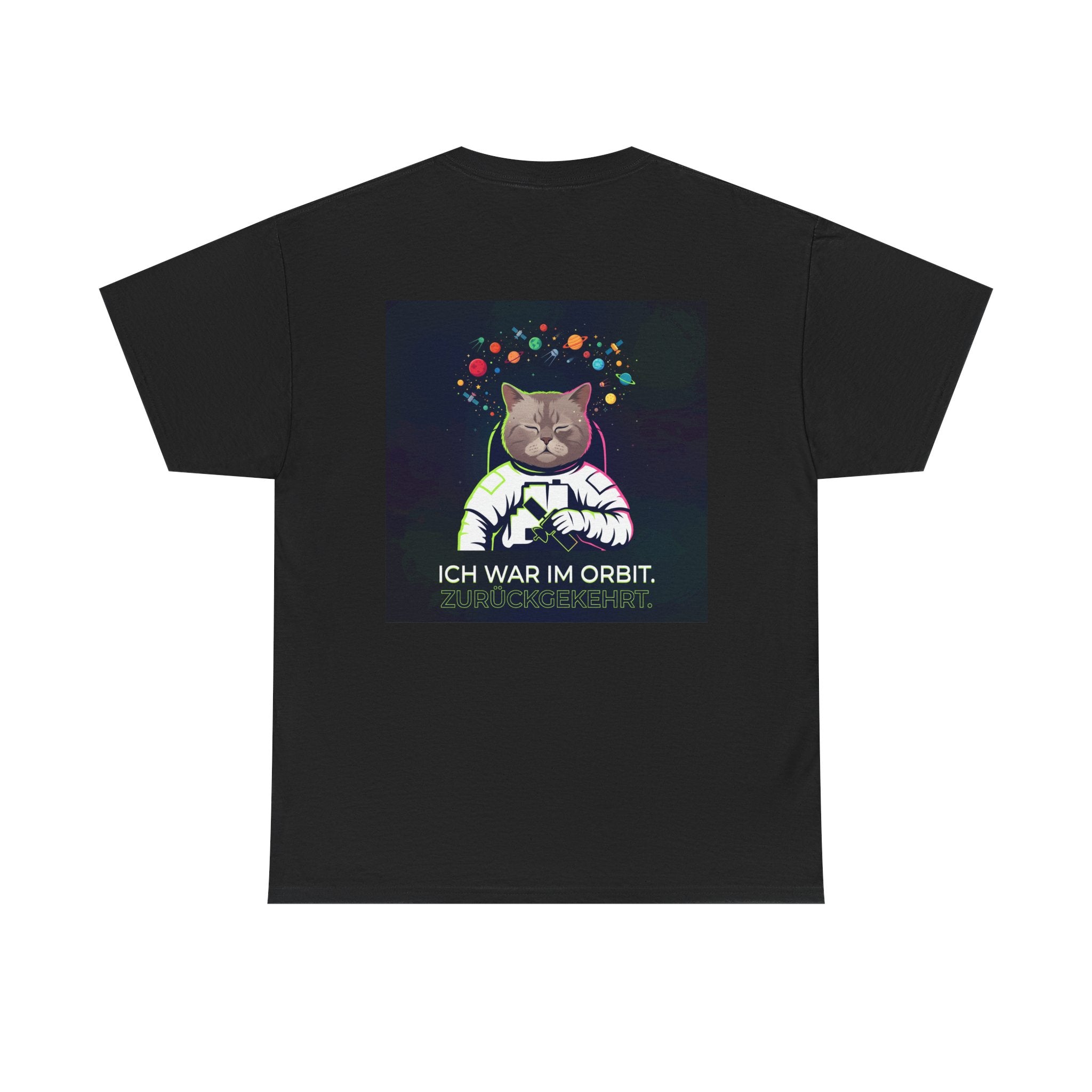 Astronaut Cat T-Shirt — "Ich war im Orbit. Zurückgekehrt." German Space Cat Tee