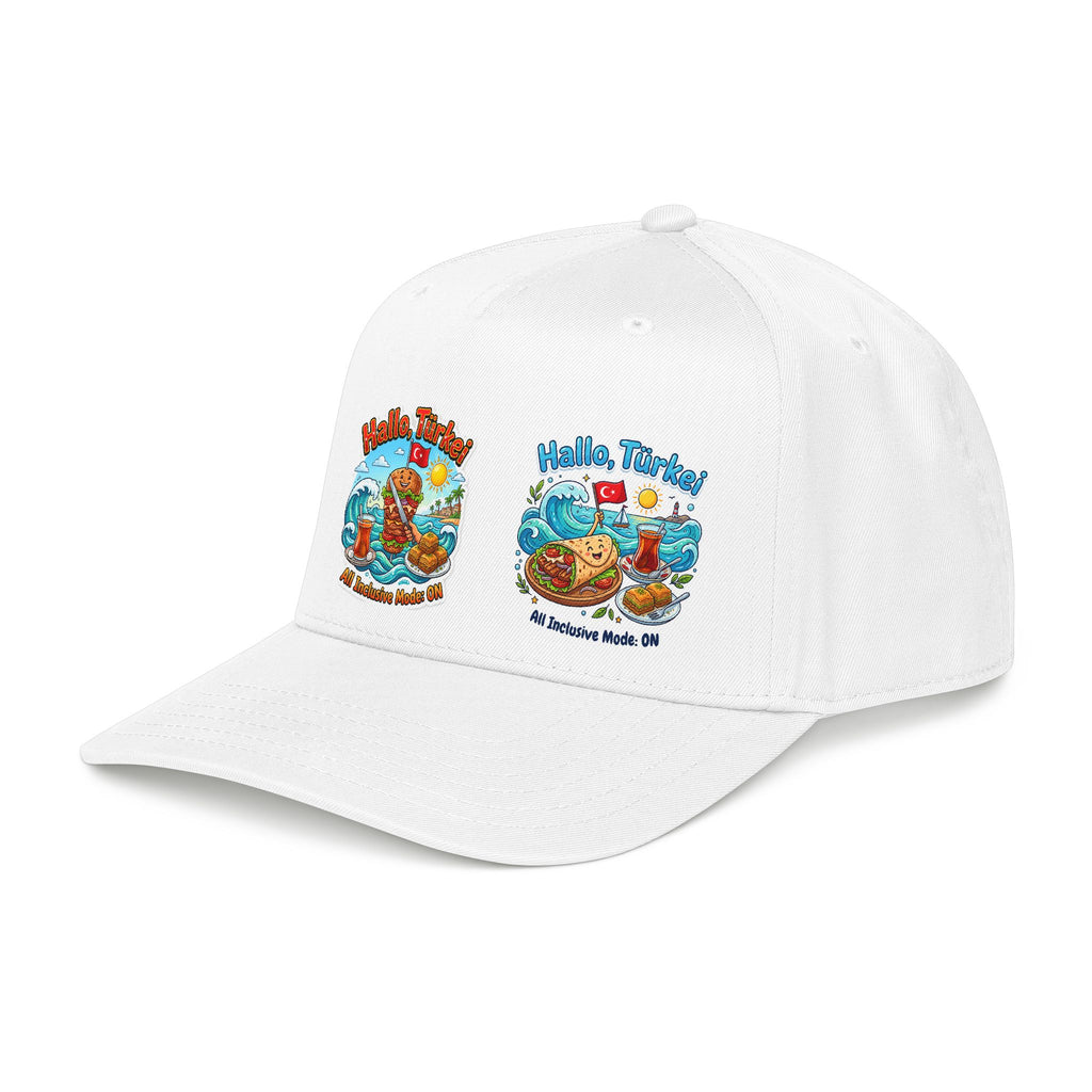 Hallo Turkey Beach Baseball Cap — Tropical Thanksgiving Vacation Vibe